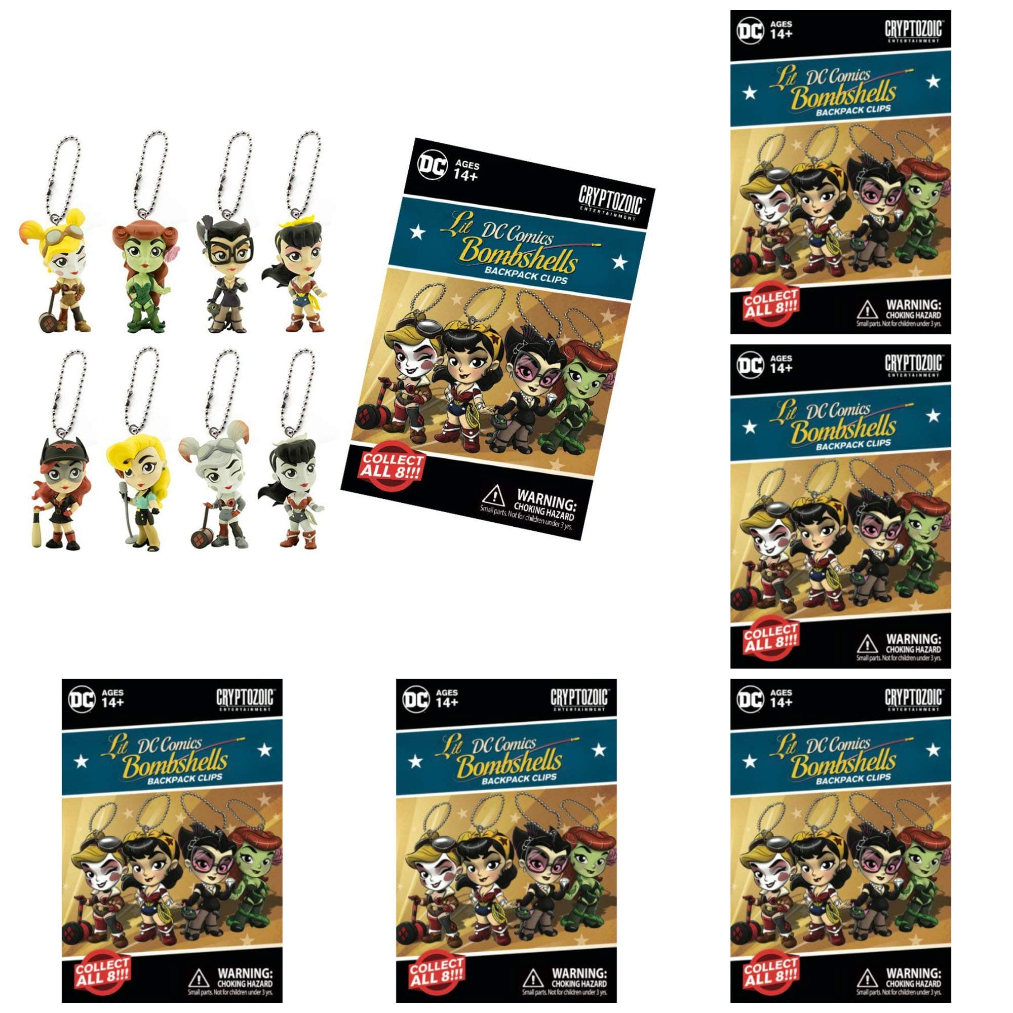 DC Lil Bombshells Backpack Clips 6 Blind Bags