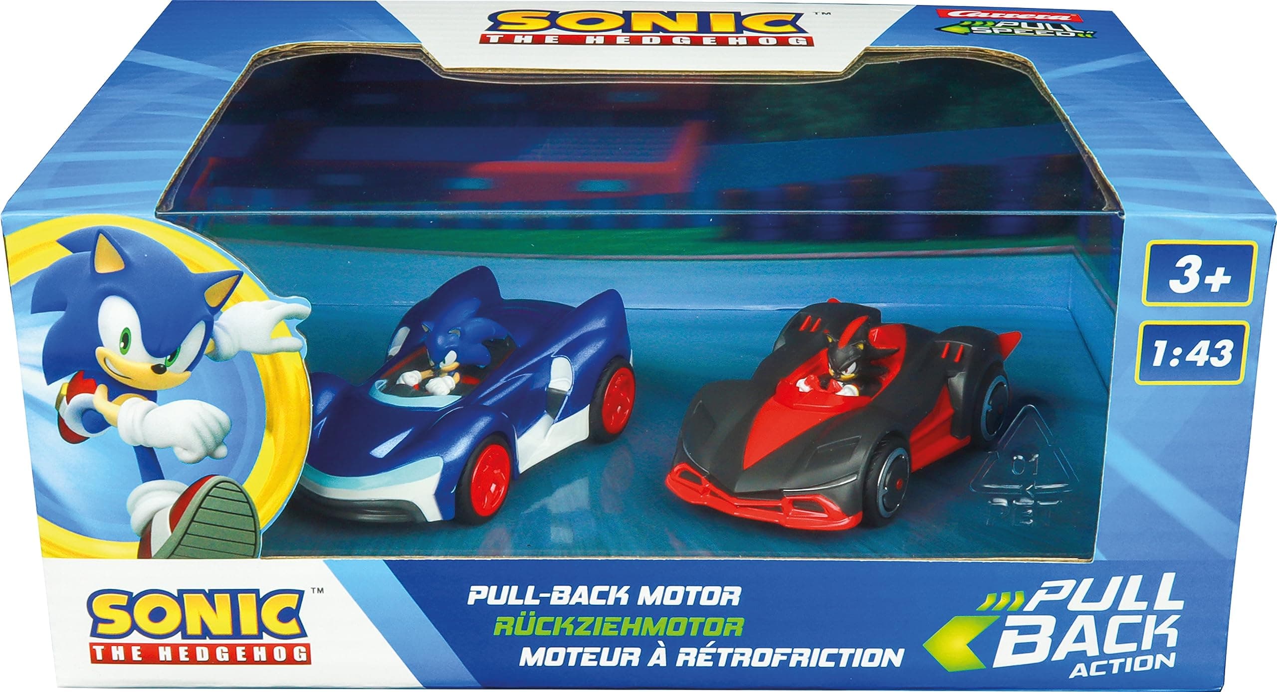 Carrera Pull & Speed I Sonic the Hedgehog I 2 vehicles with pull-back motor I...