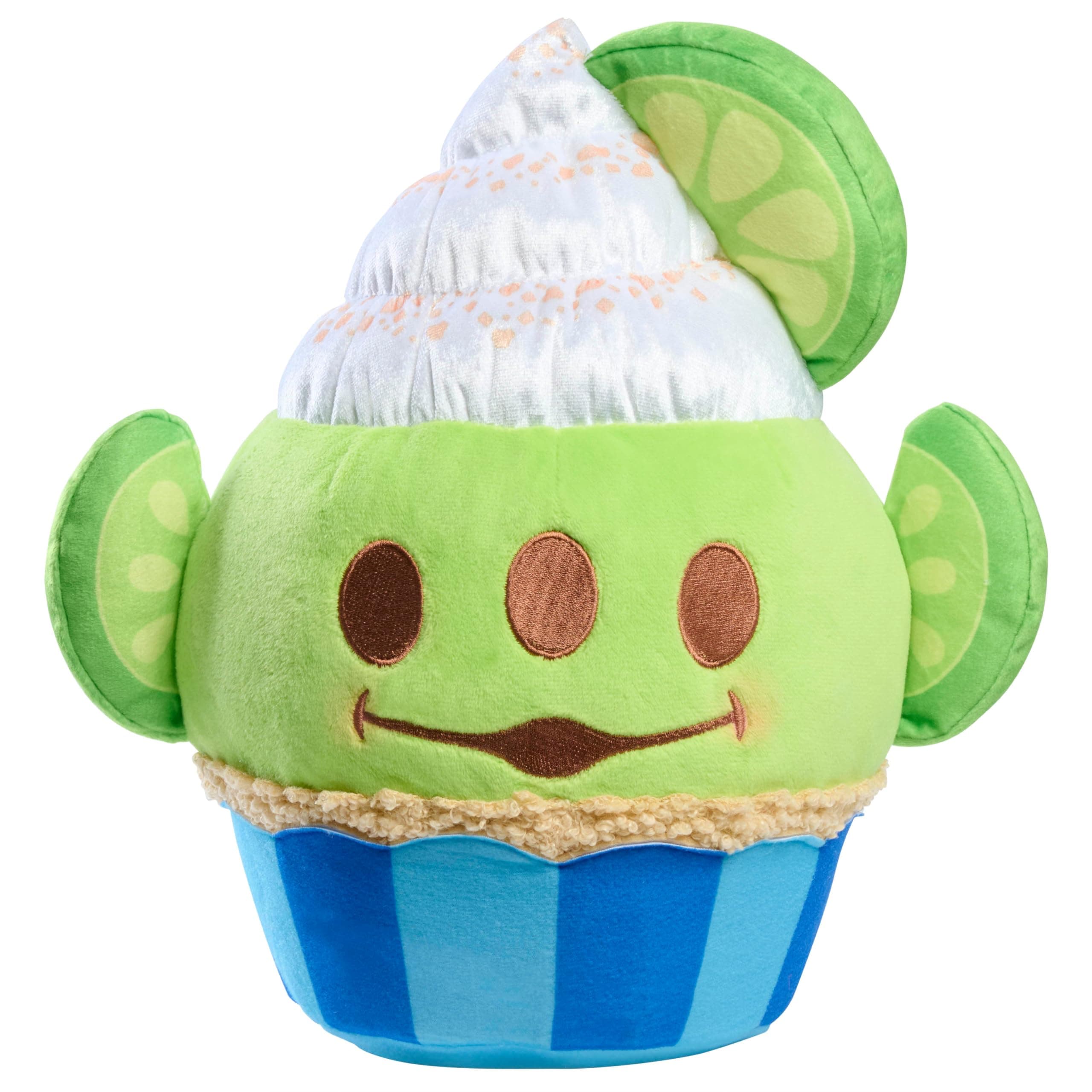 Disney Munchlings Squeeze-A-Munch Large Key Lime Scented Cupcake with Graham Cracker Crumble Alien 10-inch Plush, Kids Toys for Ages 0+ by Just Play