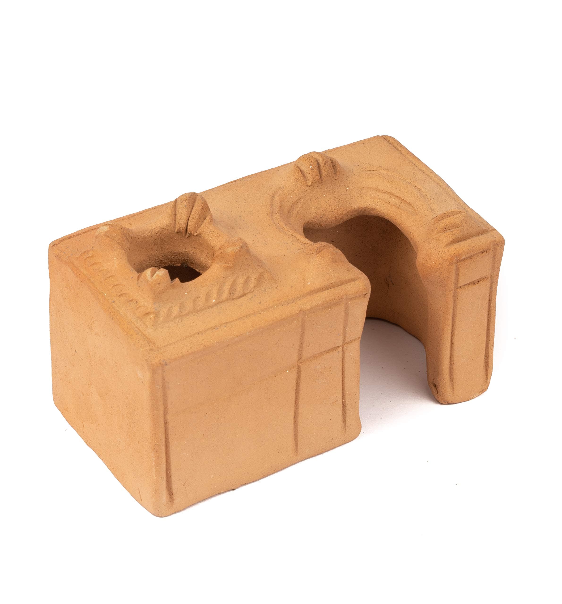 Earthern Clay Mini Kitchen Set Chulha for Kids | Eco-Friendly Toys for Girls | Pack of 1, Yellow