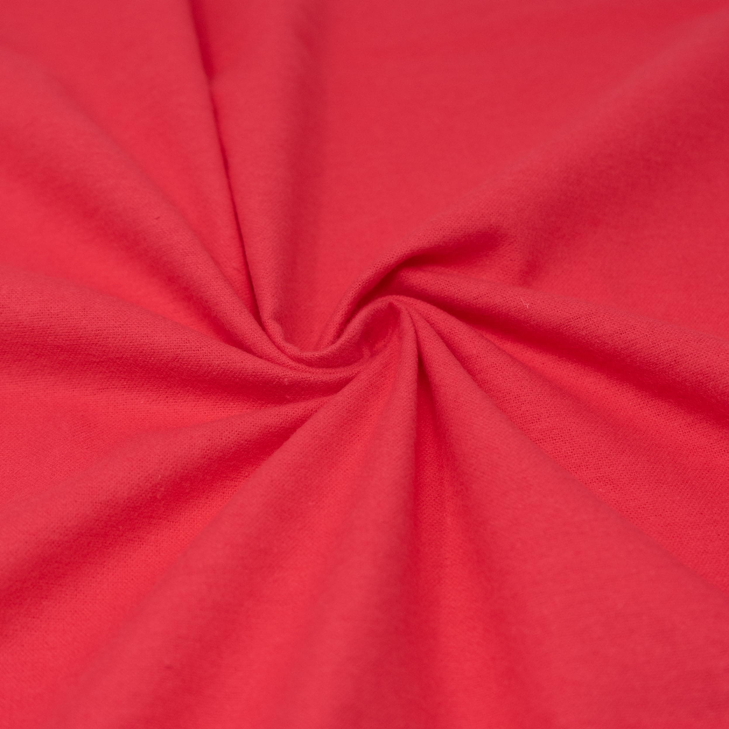 RTC Fabrics 42"/43" 100% Cotton Flannel Solid Red Color Crafting Fabric by The Bolt