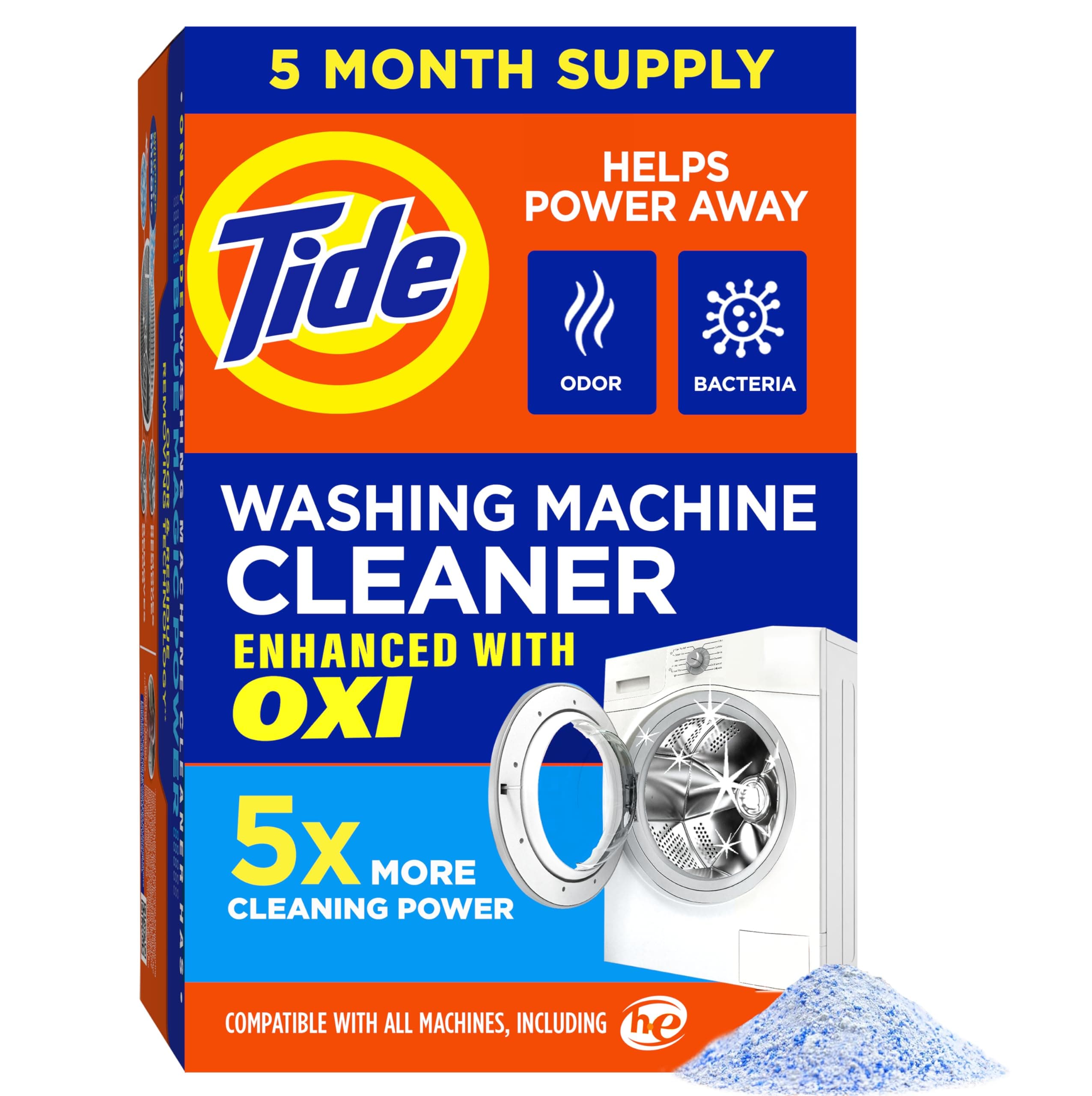 Washing Machine Cleaner by for Front and Top Loader Washer Machines,(2.6oz each) (Pack of 5) (Packaging May Vary)