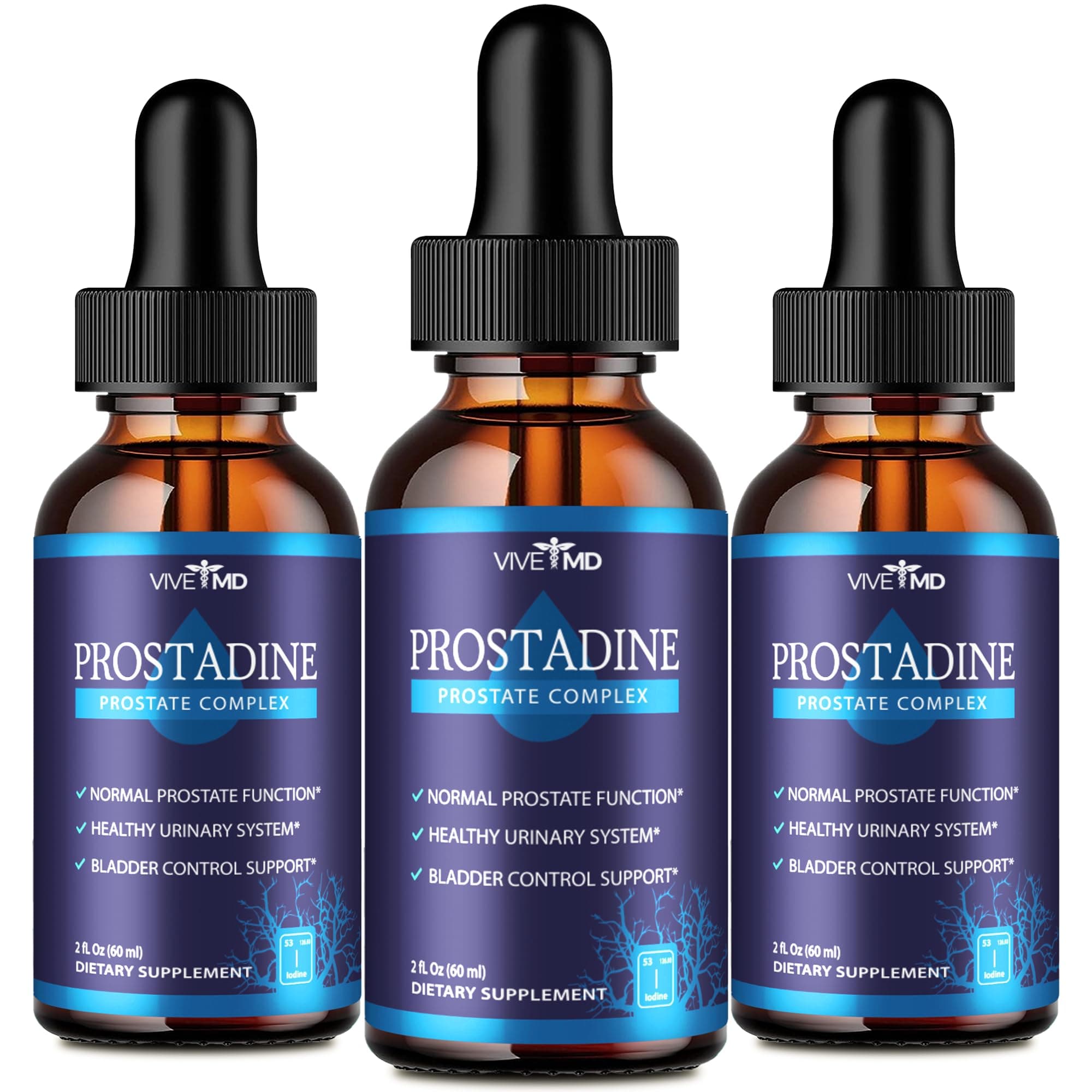 VIVE MD Prostadine Drops for Prostate Health, Bladder Urinating Issues - Prostadine Official Drop Formula - Extra Strength with Pomegranate - Prostadine Reviews (Package of 3)