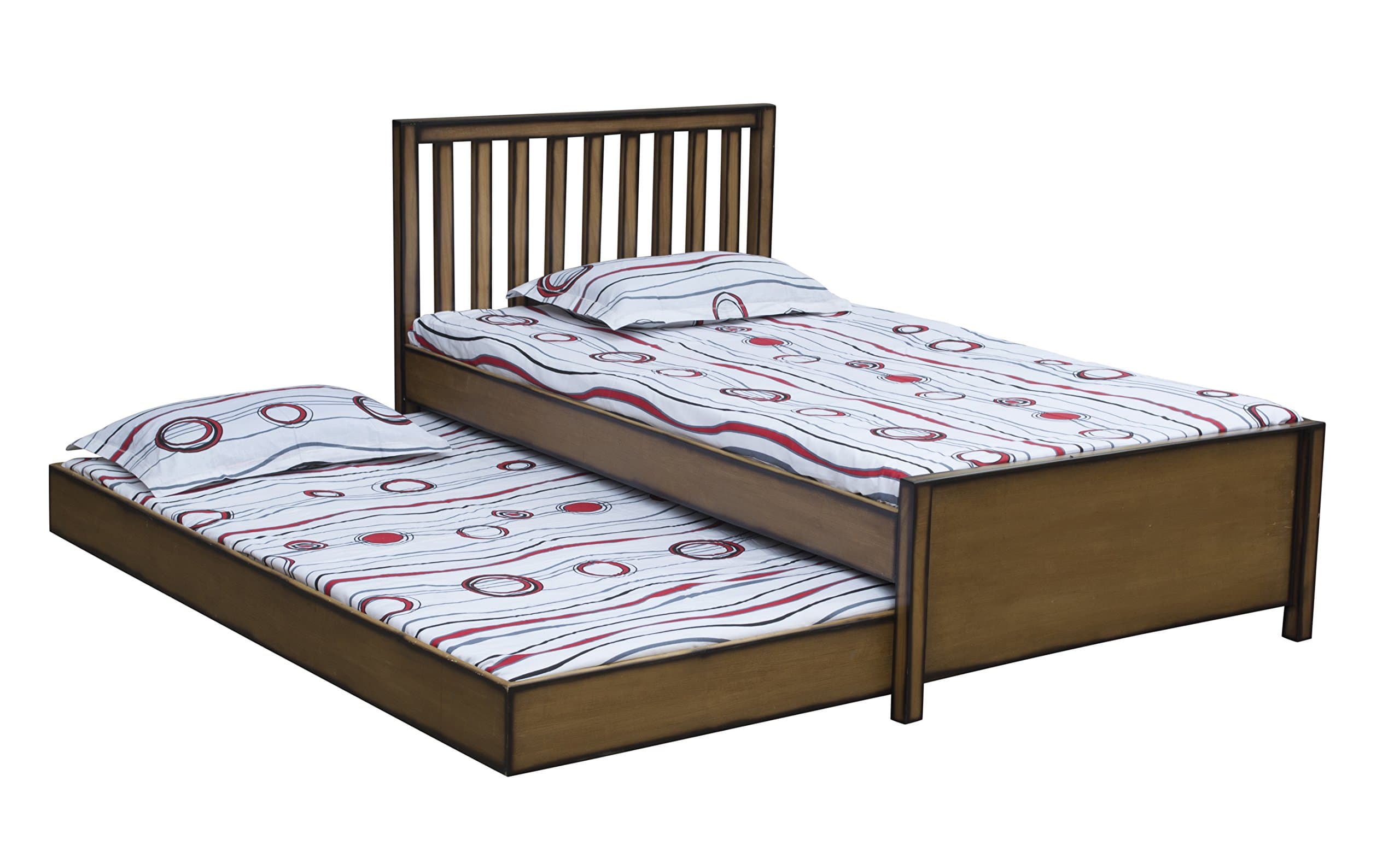MUBELL Comodo Trundle Space Saving Double Bed King Size (Beige)