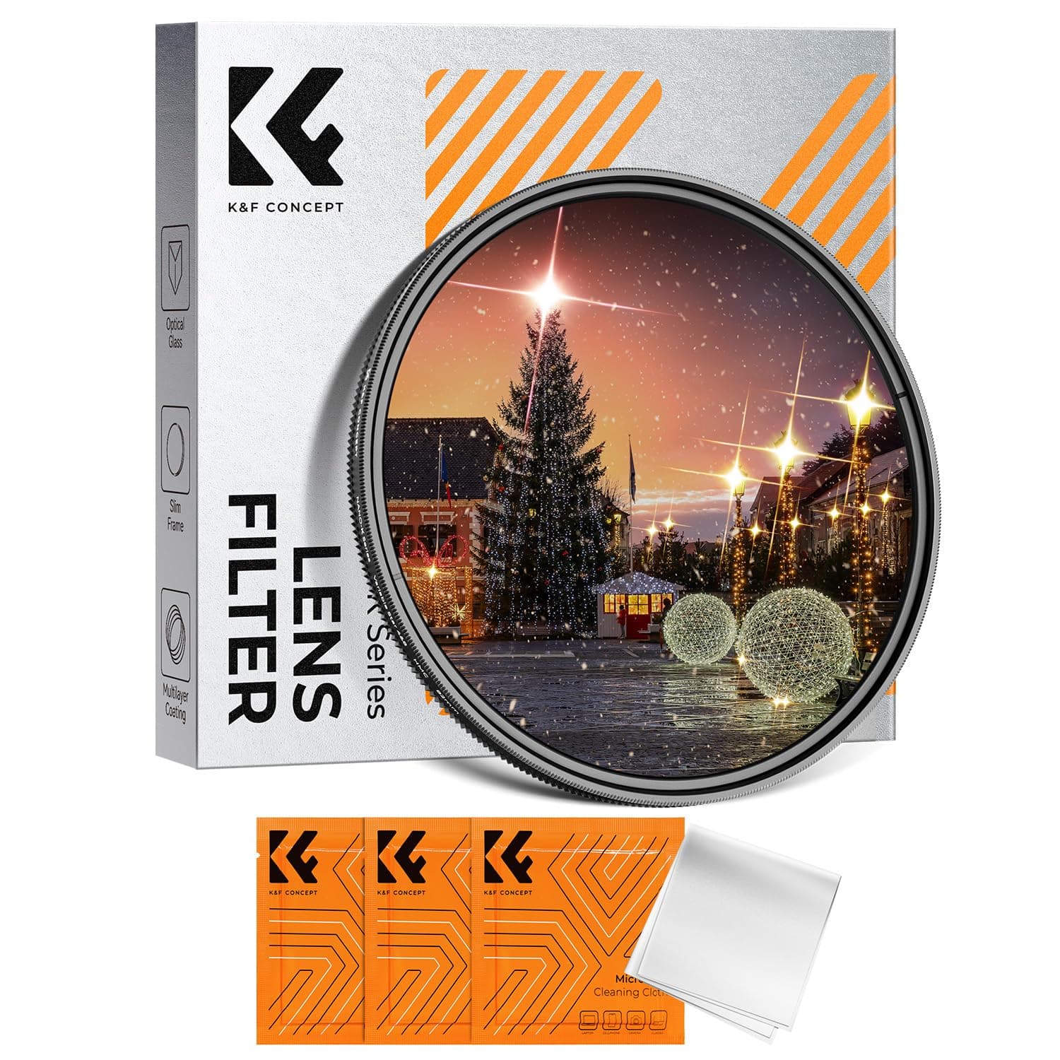 K&F Concept 67mm Variable Star Filter Cross Screen Starburst Filter 4, 8 Points -18 Layer Coating Ultra Slim Optical Glas Camera Lens Filter with 3 Cleaning Cloth