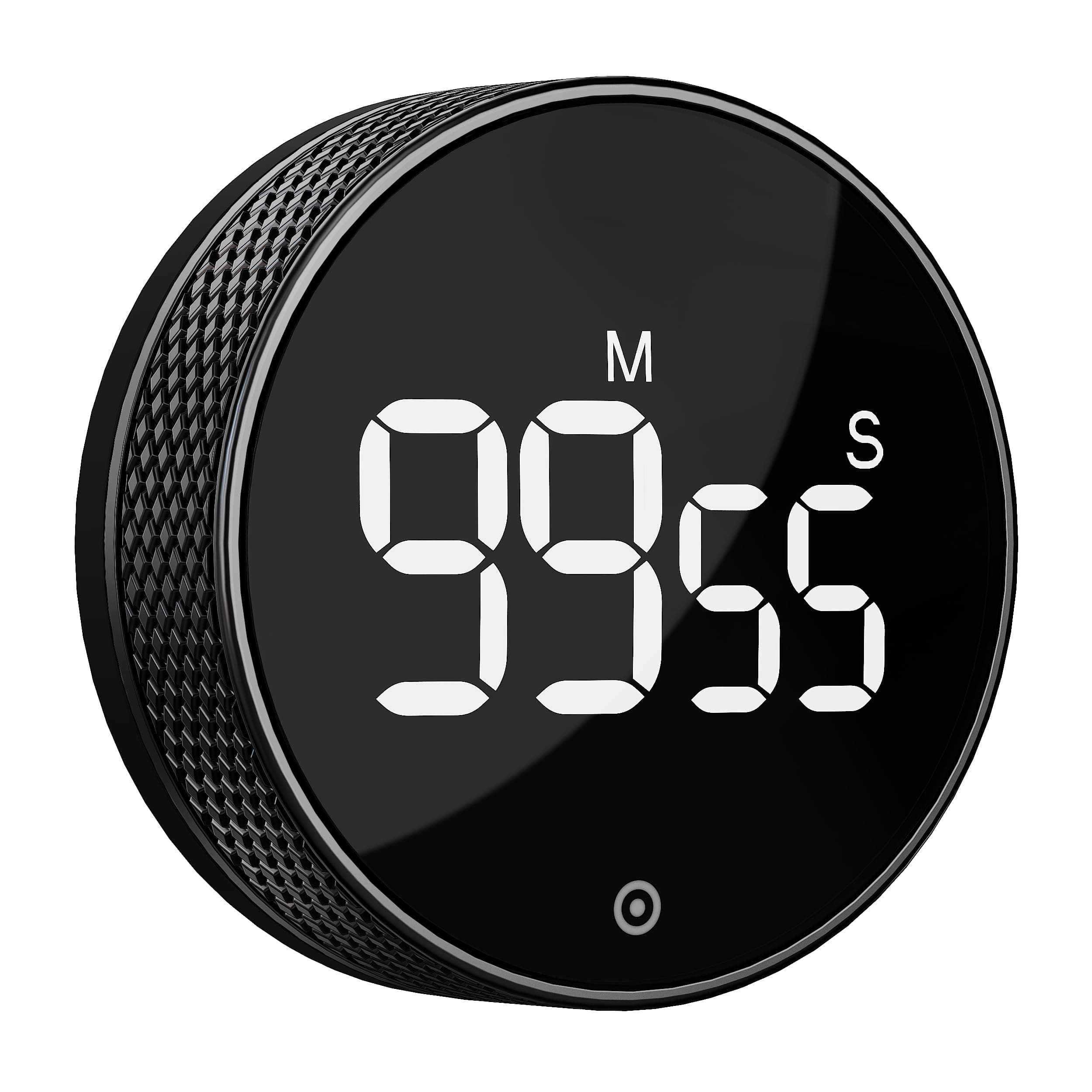 BlueSnail Kitchen Timer with LED Digital Display Smart Efficana for Home Classroom Gym Office, Volume and Brightness Adjustable Productivity Timer (All Black)