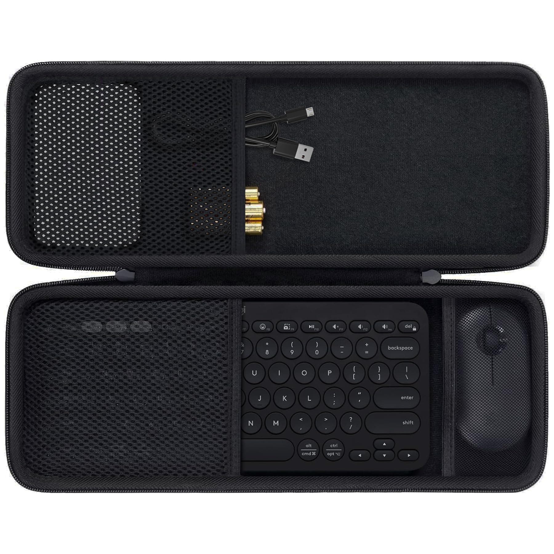 Co2Crea Hard Case Compatible With Logitech Pebble 2 Combo K380 K380S Keys + M350 Wireless Keyboard And Mouse (Black)