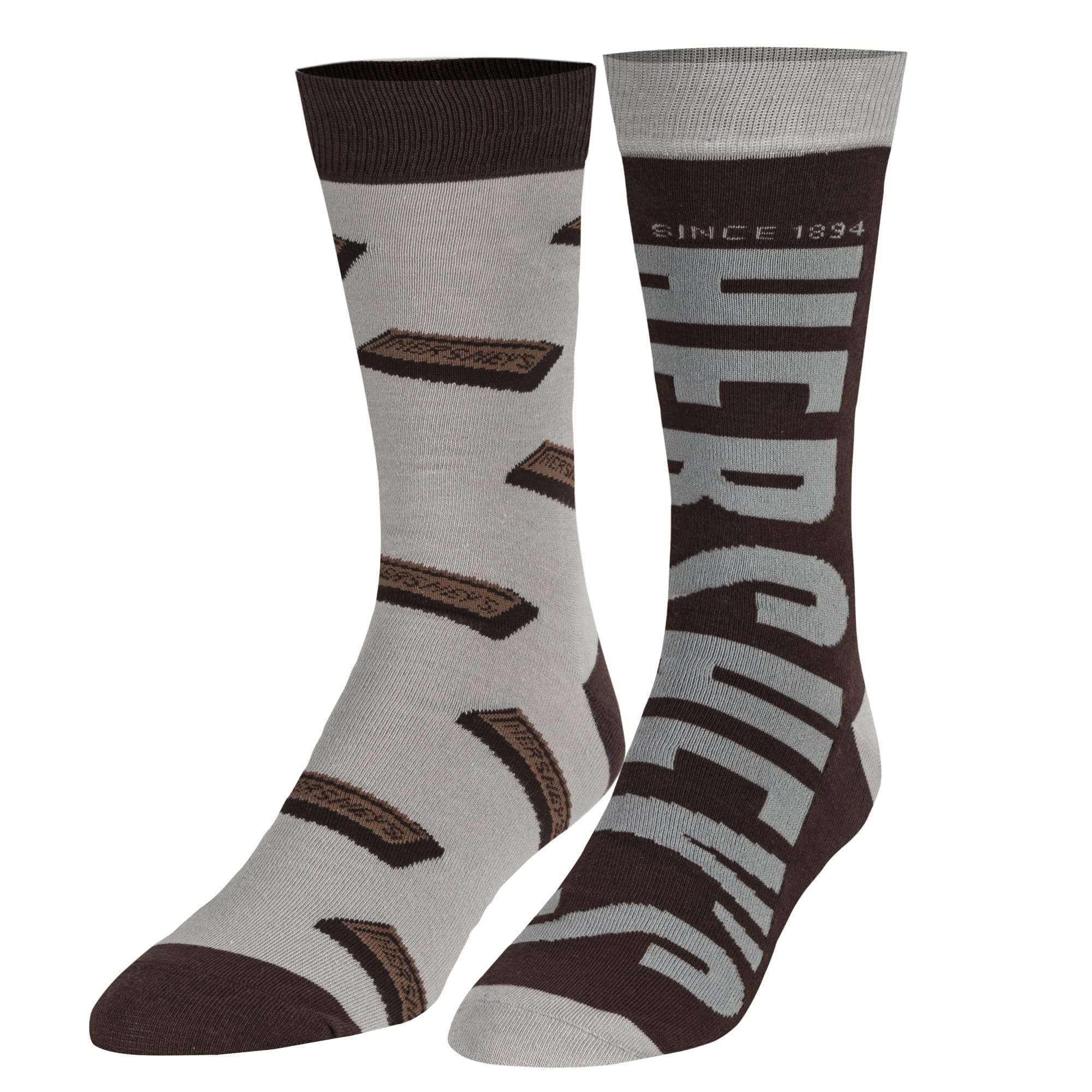 Hershey's Bars, Fun Graphic Print Crew Socks for Men & Women, Large