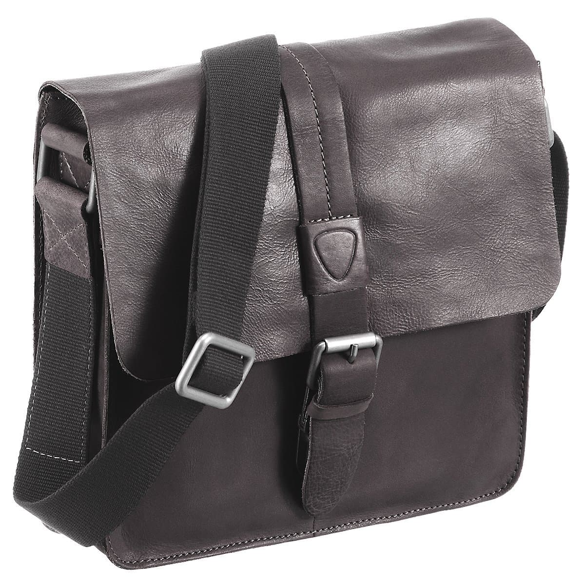 Strellson Blake Shoulder Bag Leather 25 cm darkgrey