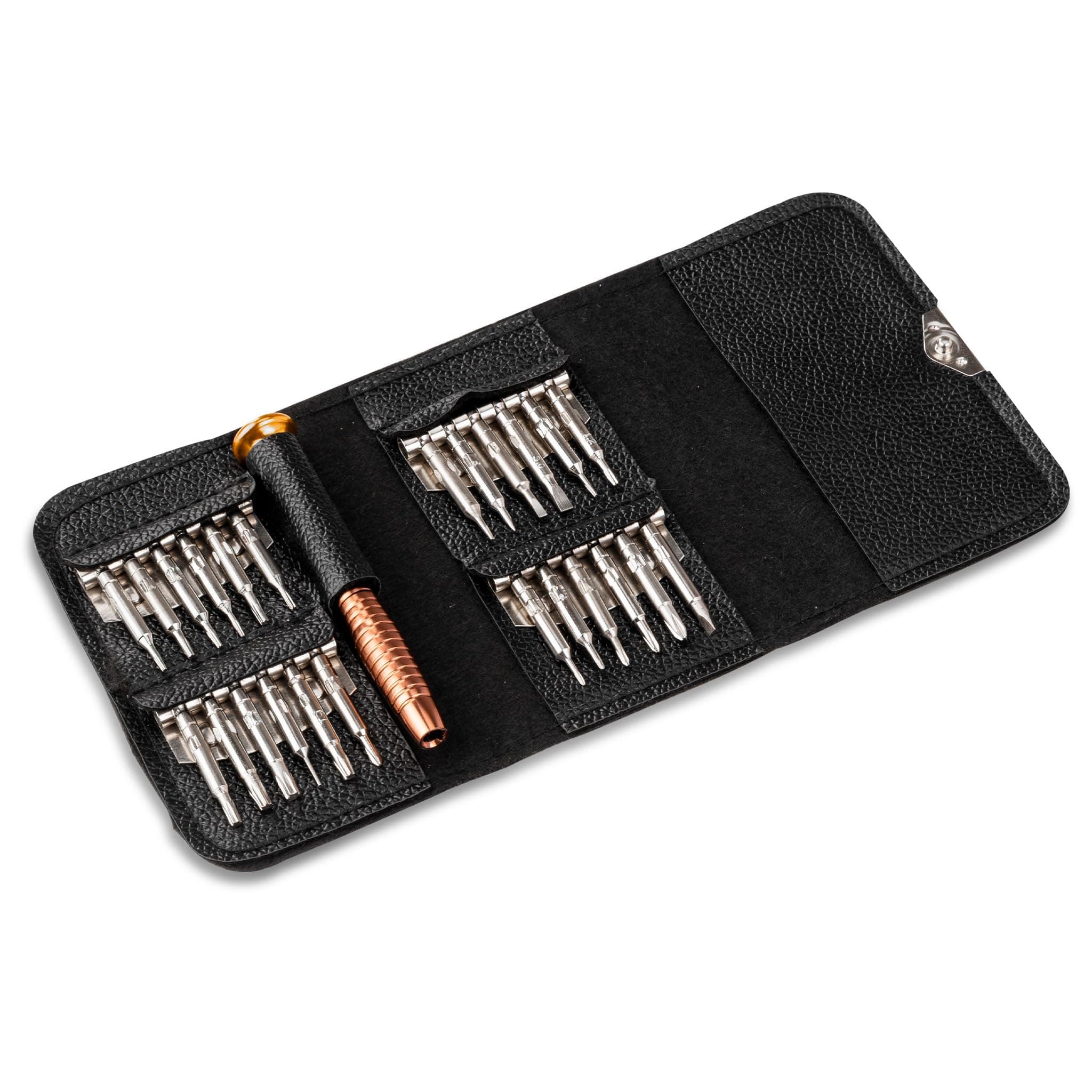 25 in 1 Precision Screwdriver Set, Multi Pocket Repair Tool Kit for Mobiles and Laptops