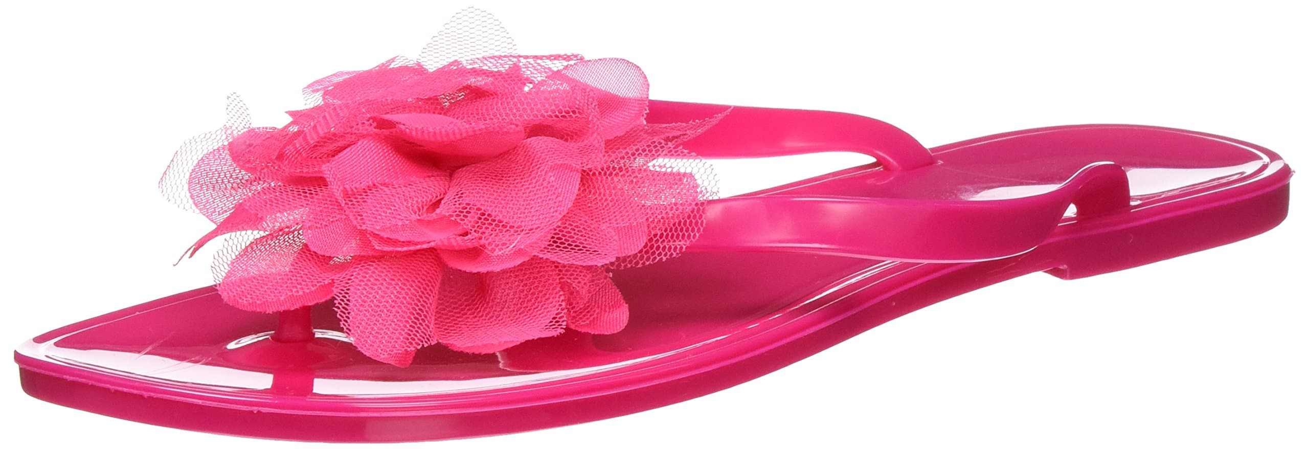 Nufoot Raspberry Flip Flops with Pink Blossom, Small, 2 Count