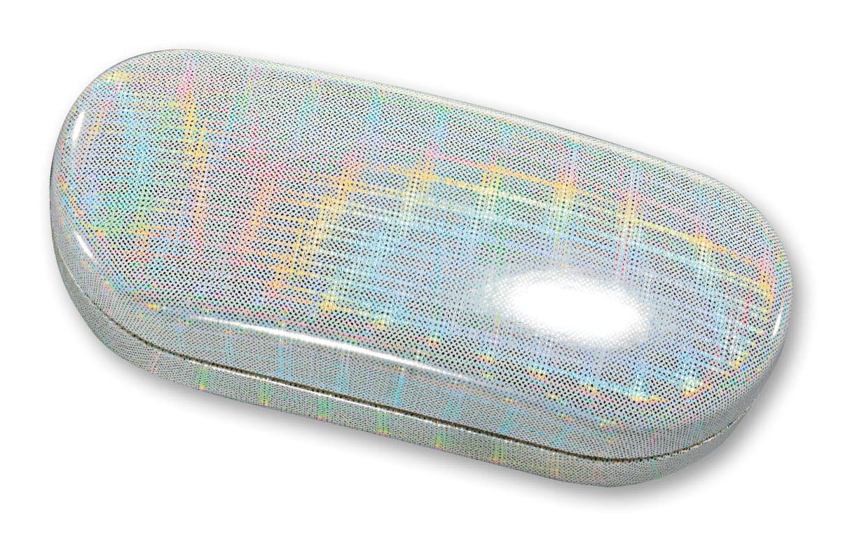 Hard Shell Sunglass And Eyeglass Case For Large And Oversized Frames- Rainbow Prism