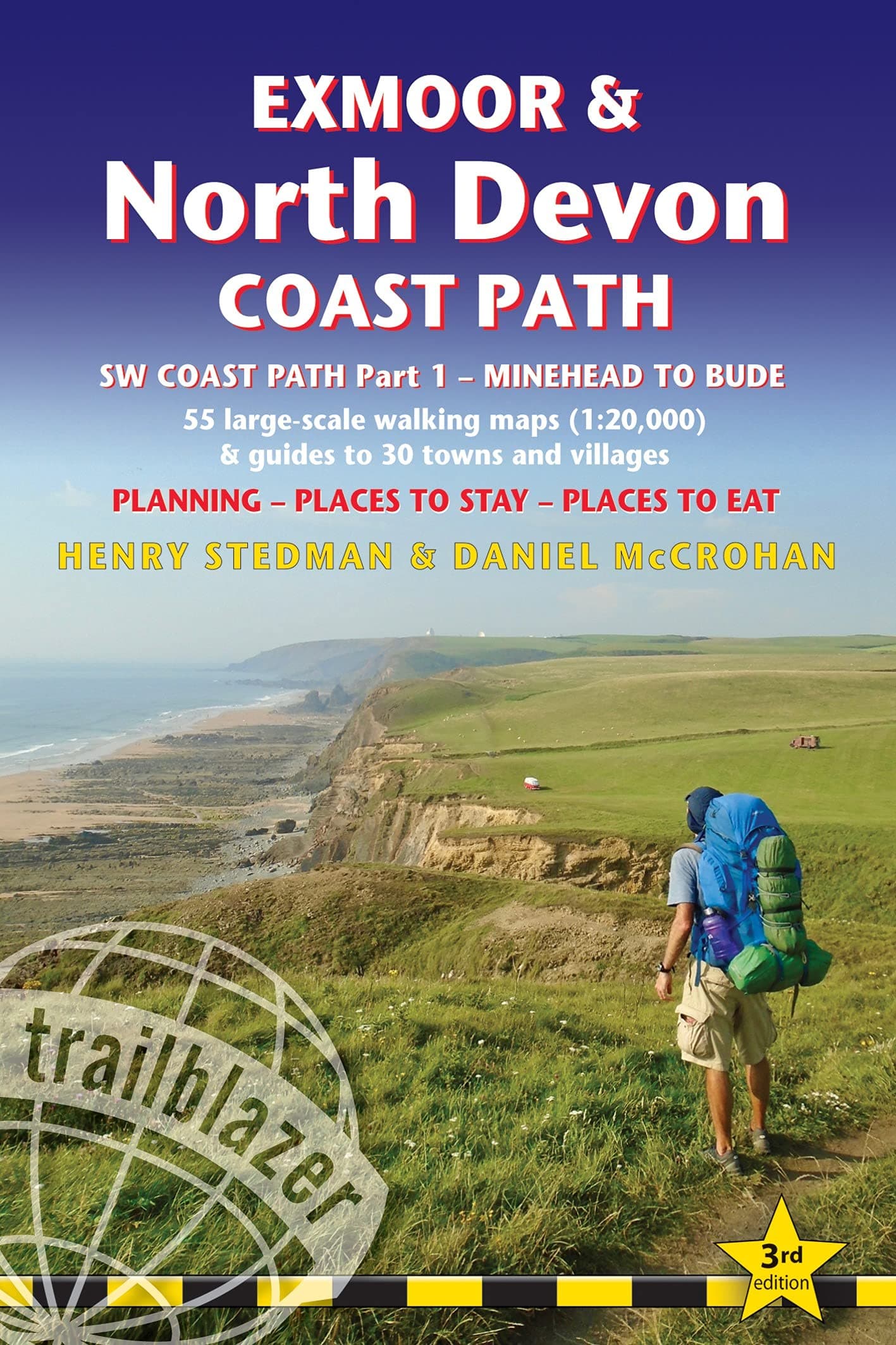 Exmoor & North Devon Coast Path (South-West Coast Path Part 1) Minehead to Bude (Trailblazer British Walking Guides): Practical walking guide: ... - ... to stay, places to eat (Trailblazer Guides)