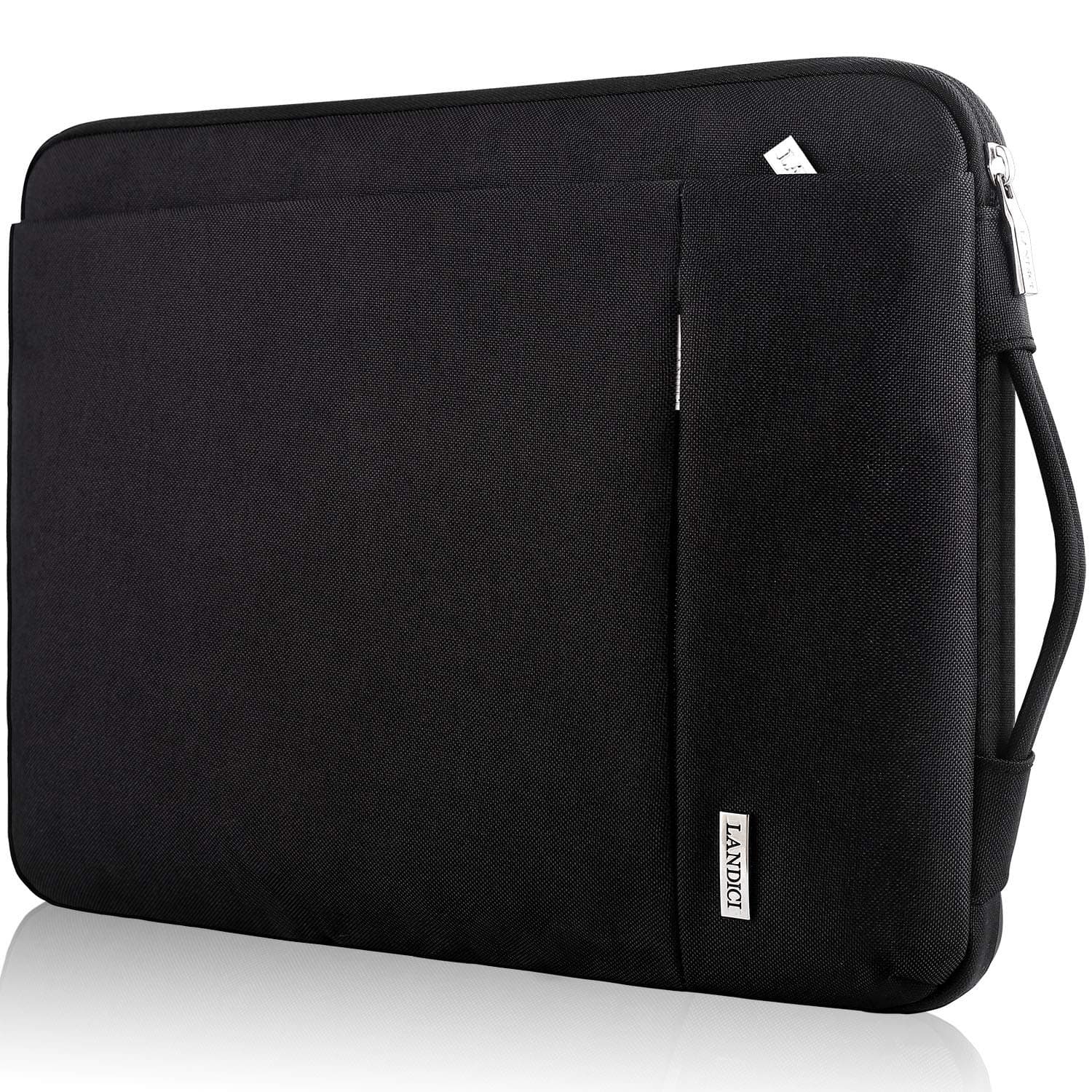 Laptop Sleeve Case 11 11.6 12 Inch with Handle, 360°Protective Waterproof Tablet Cover Bag for IPad Pro 12.9, Microsoft Surface Pro 7 8 9 11, Samsung Chromebook，Black