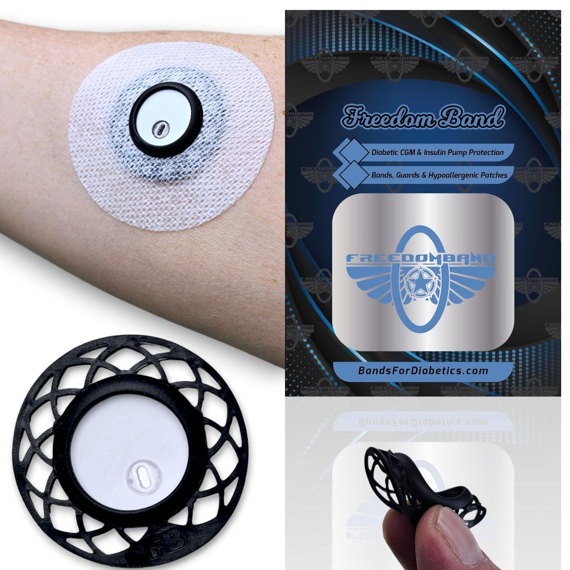 Protective Cover for Freestyle Libre 3 Reusable Shield Guard + 2 Hypoallergenic Overlay Flex Cover Patches