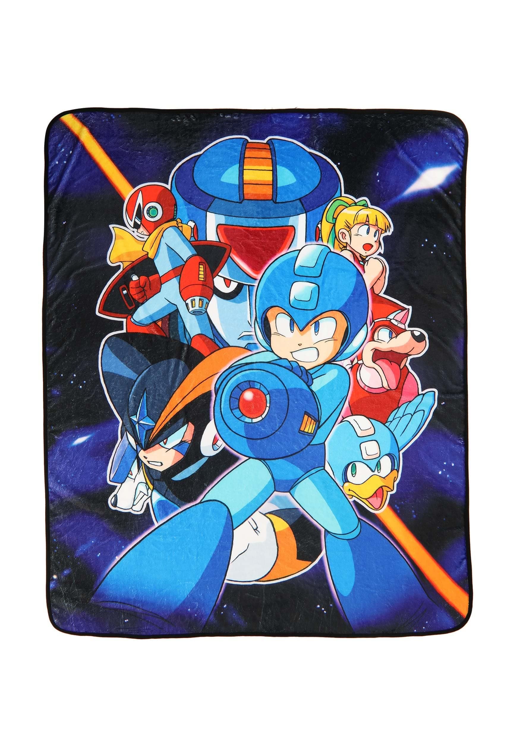 FUN.COM Mega Man Group Shot 60x48 Comfy Throw Blanket - Standard