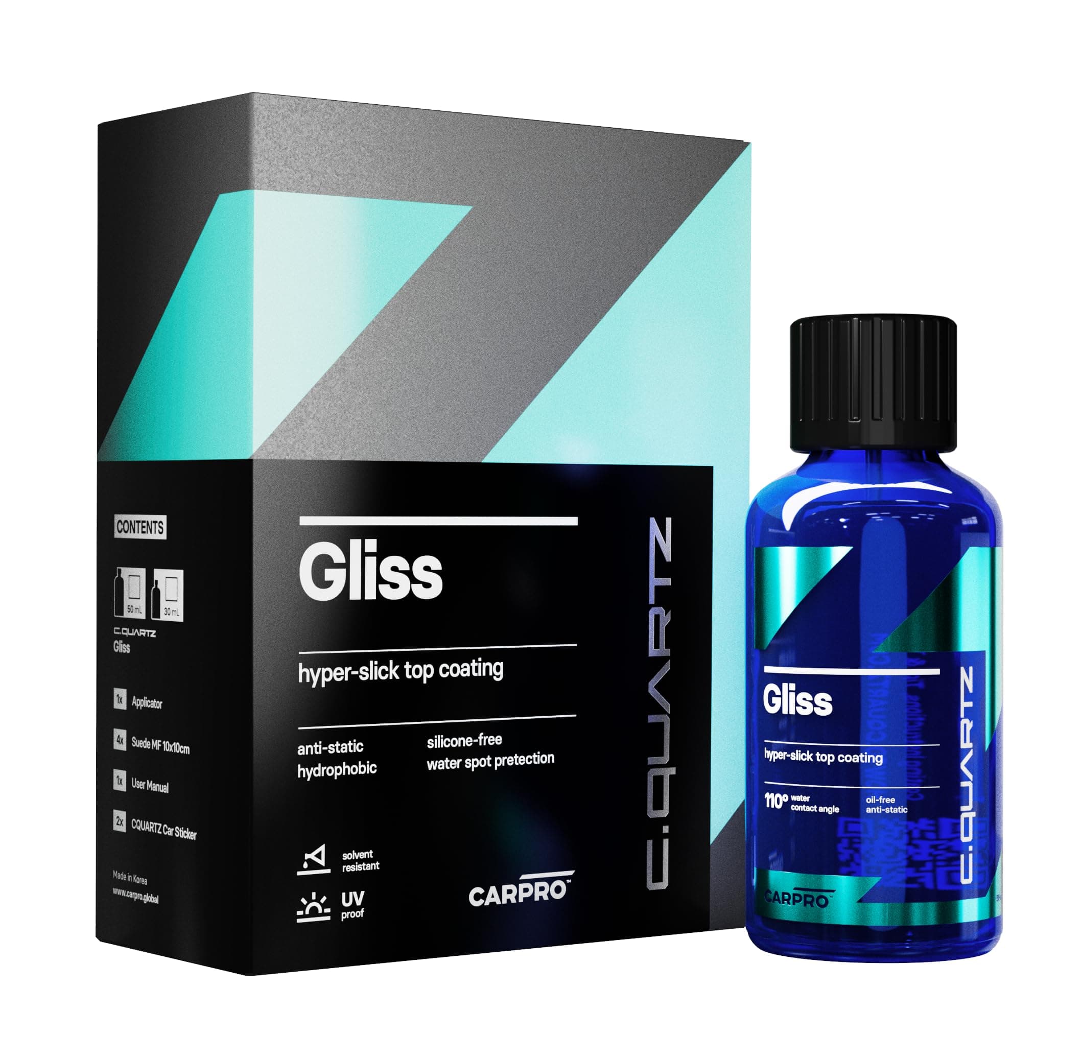- CarPro Gliss Ceramic Coating Top Coat 50ML Kit
