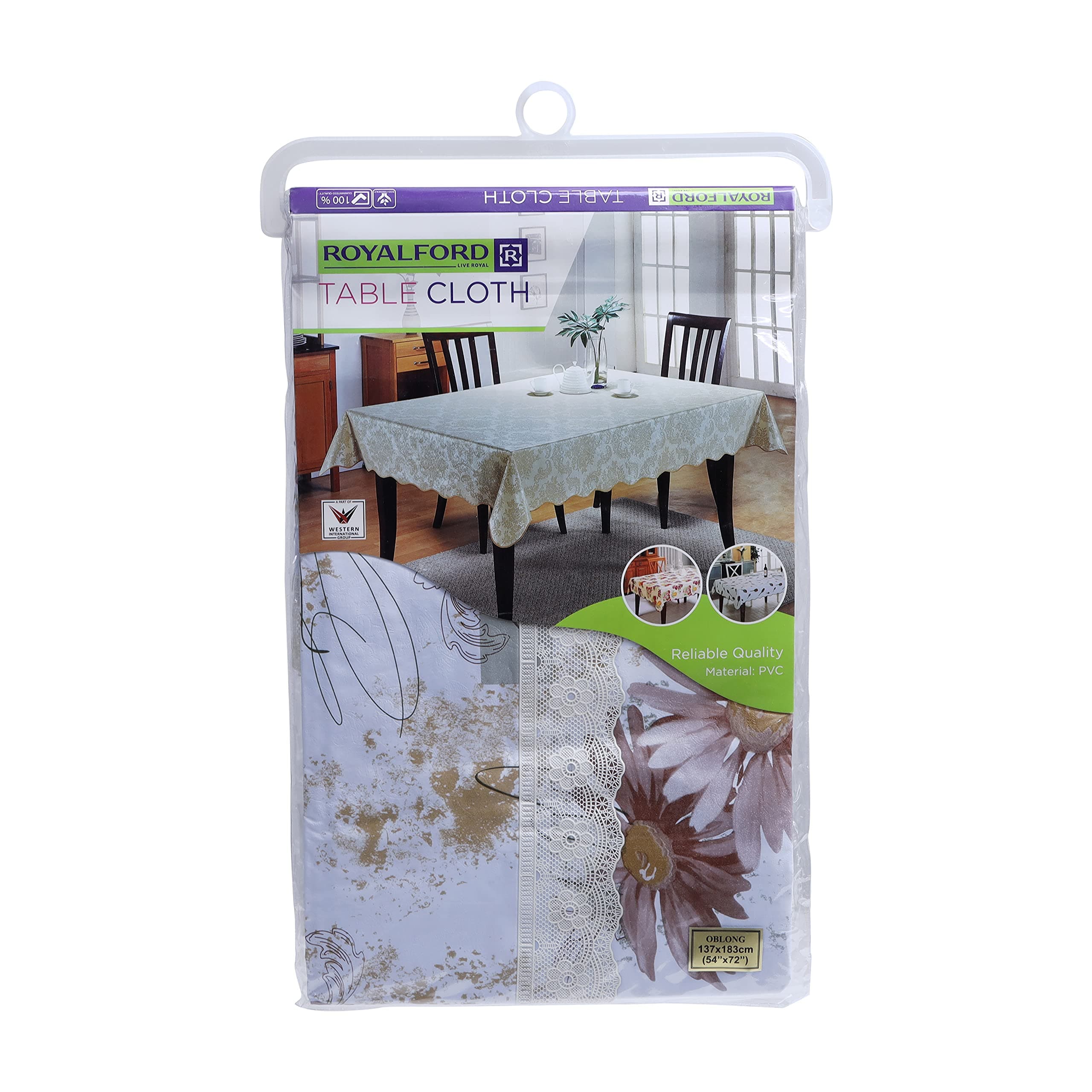 RoyalfordOblong Table Cloth - White