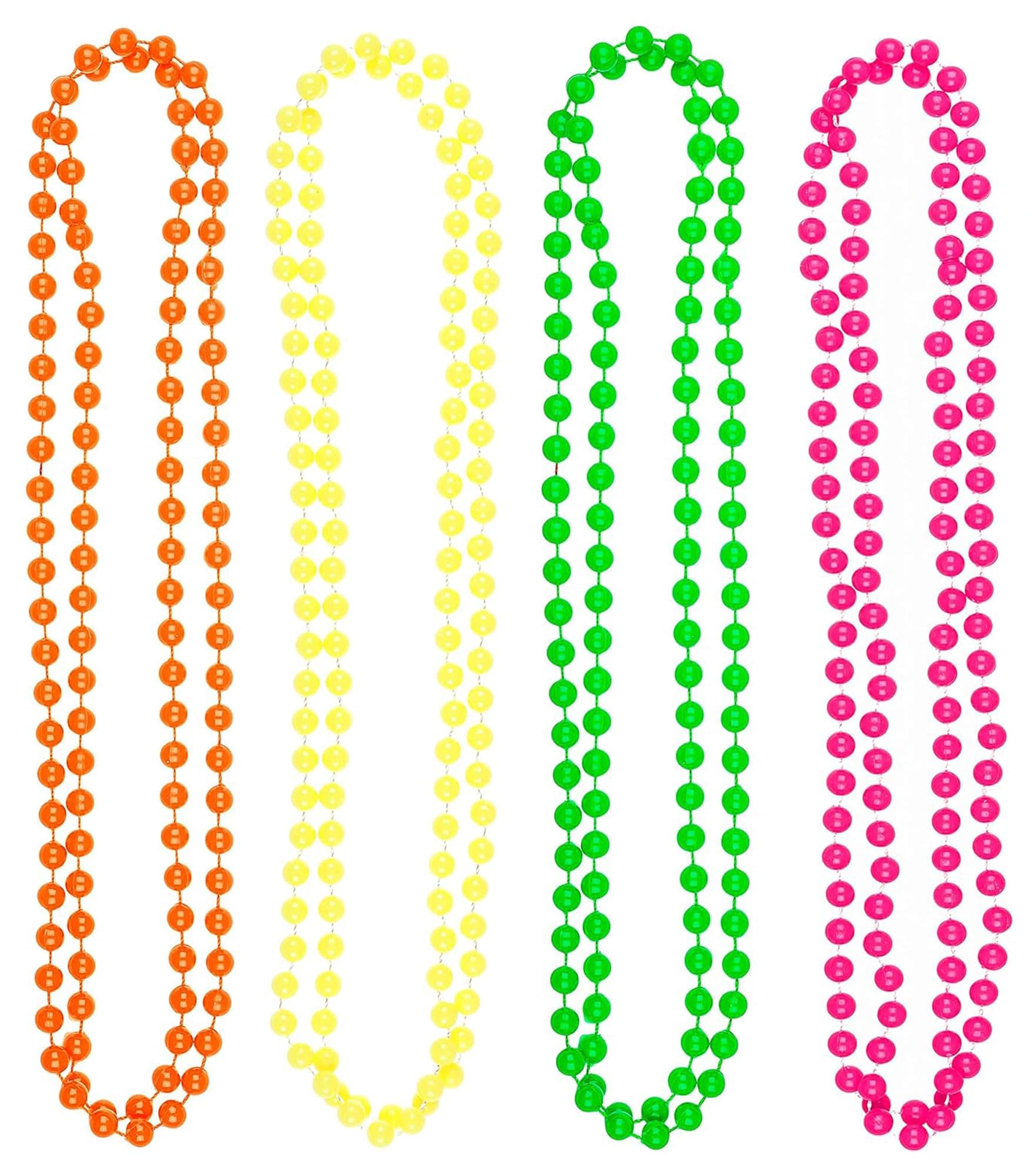Pack of 4 Neon Multi Beads