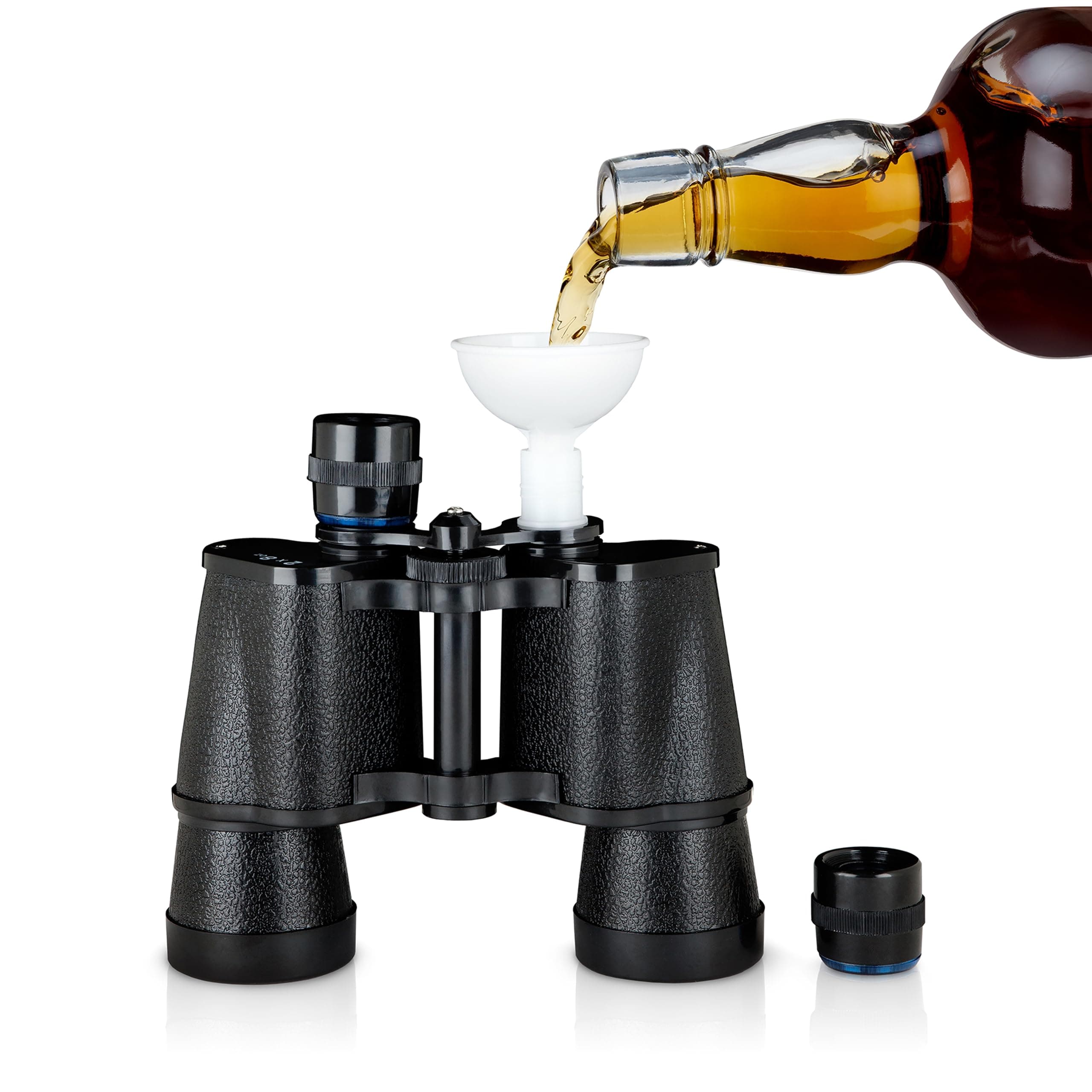 True Binocular Flask, Sneaky Flask, Hidden Alcohol Barware Accessory, Anything but a Cup, 16 oz capacity, Black