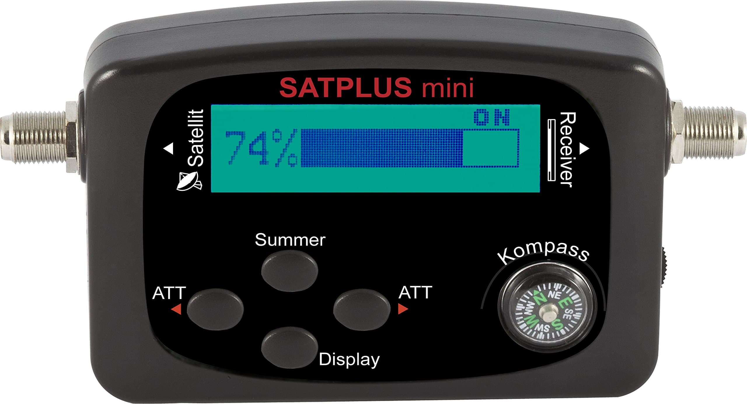 Telestar 5401202 SATPLUS Mini Satfinder (LCD Display, Compass, Adjustment and Audible Alert – Black
