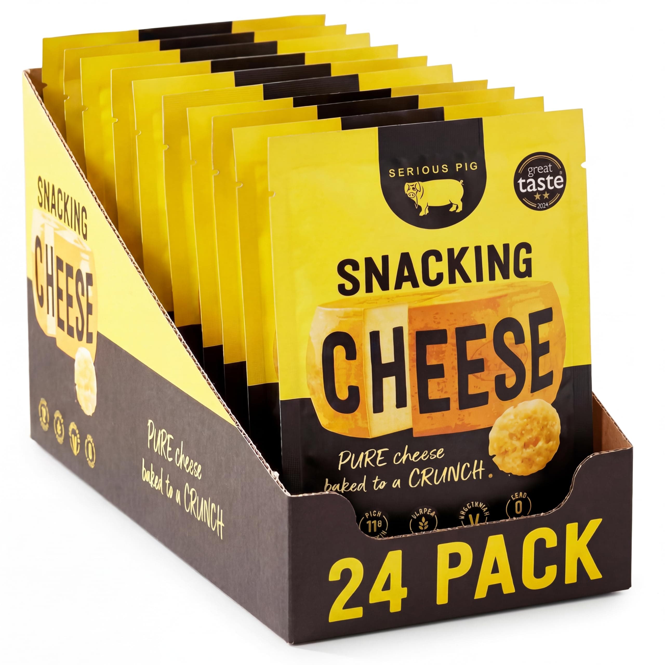 Snacking Cheese - Pure Cheese Crisps High Protein Zero Carb (24 x 24g)
