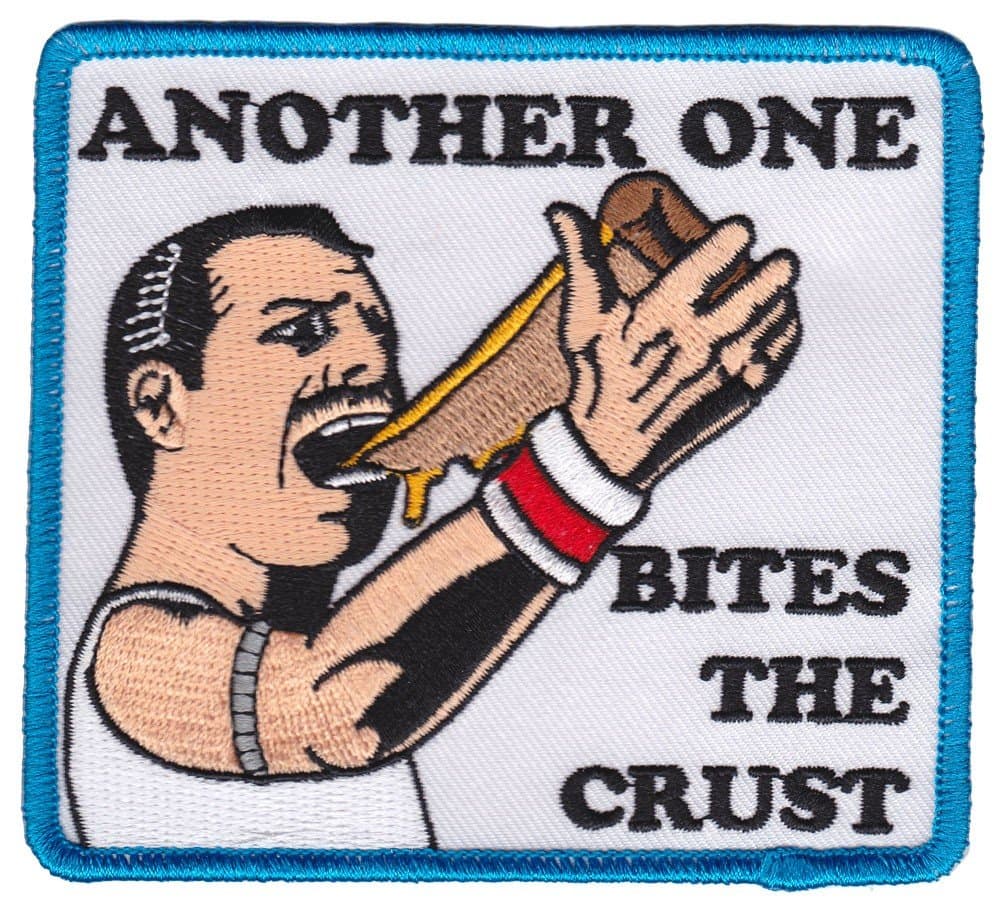 Thrillhaus Another One Bites The Crust Embroidered Iron-On Patch