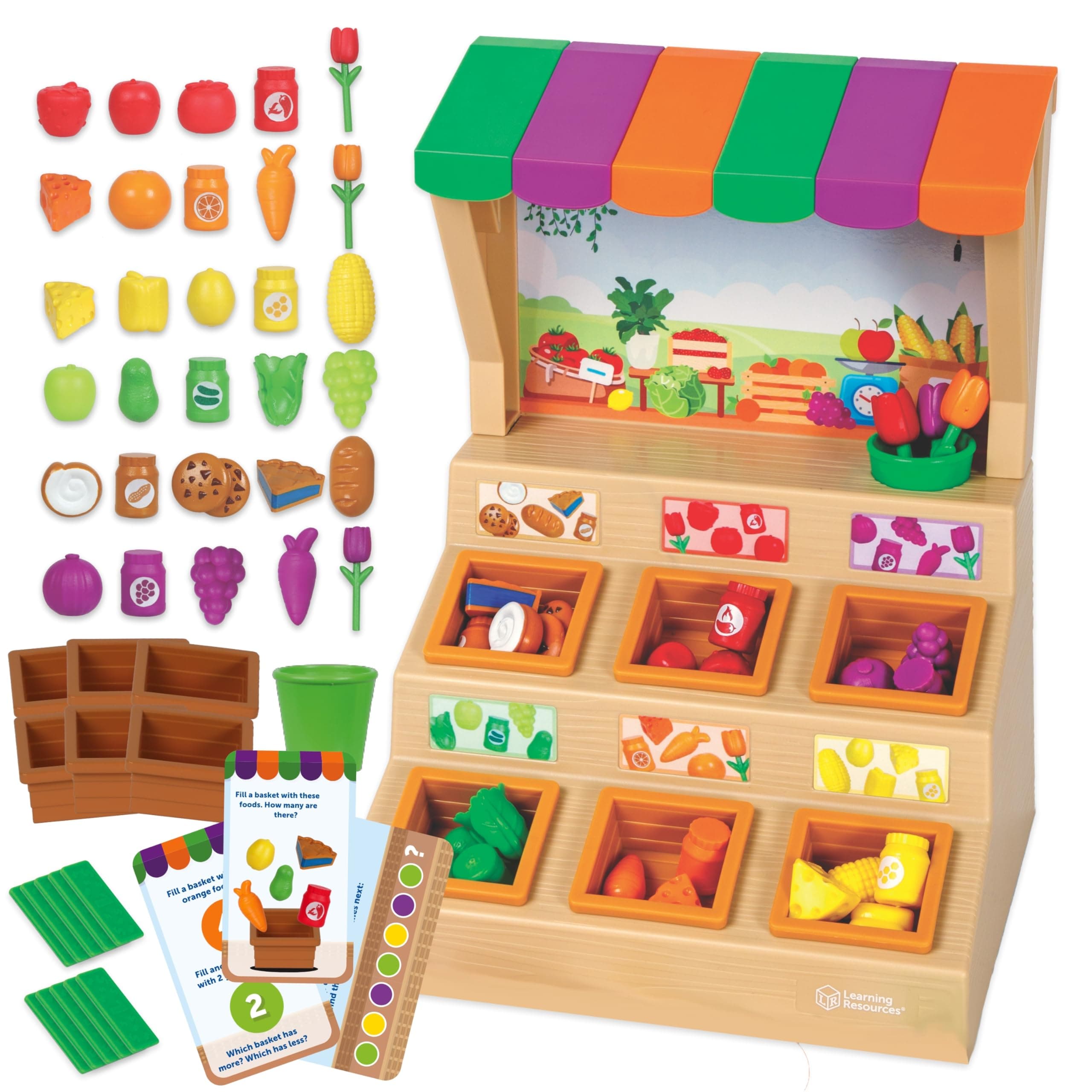 Mini Farmstand Sorting Set, Play Food, Play Kitchen, Sorting Toy, Kitchen Playset, Ages 3+