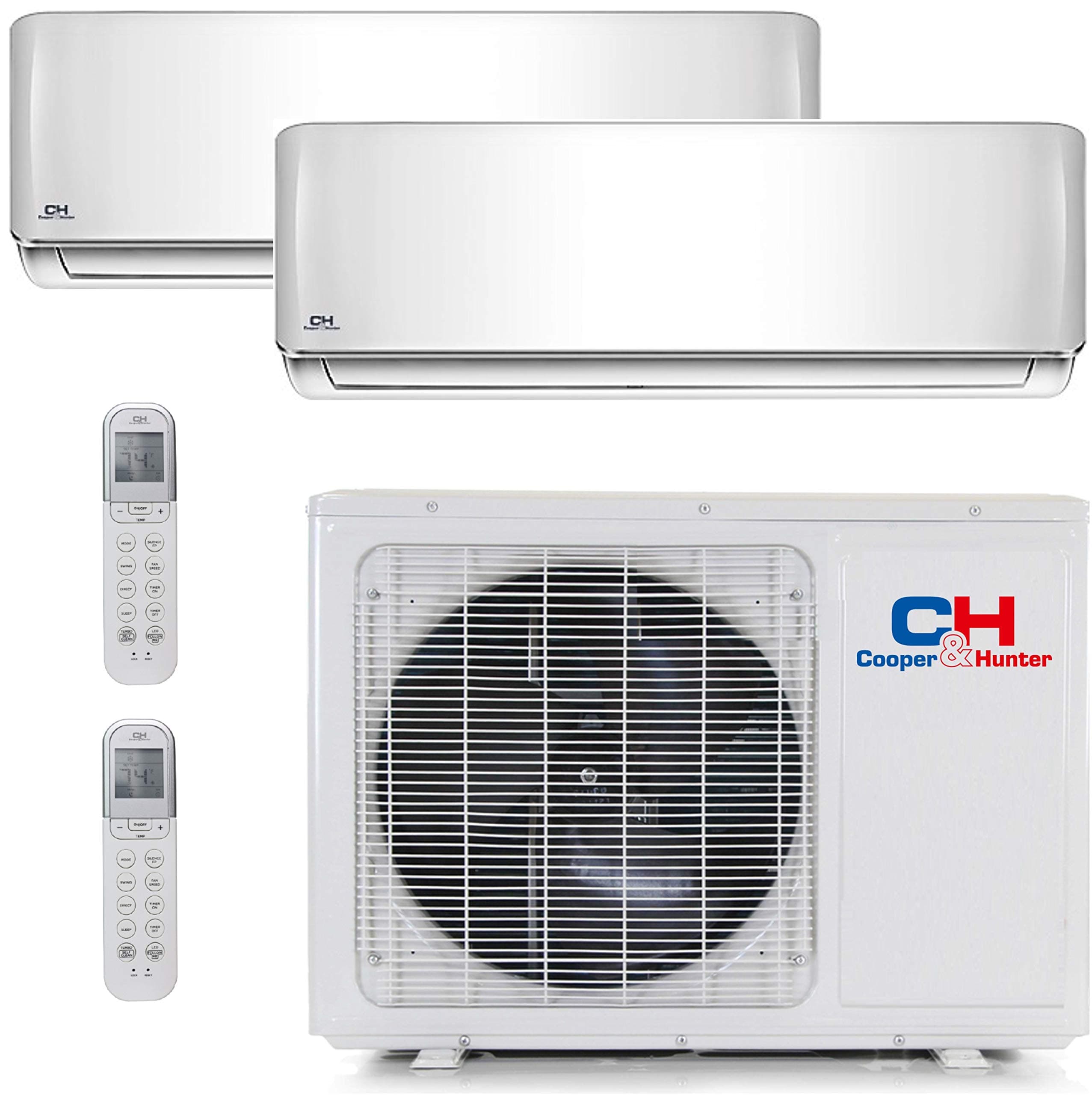 Dual 2 Zone Mini Split Ductless Air Conditioner Heat Pump 12000 18000