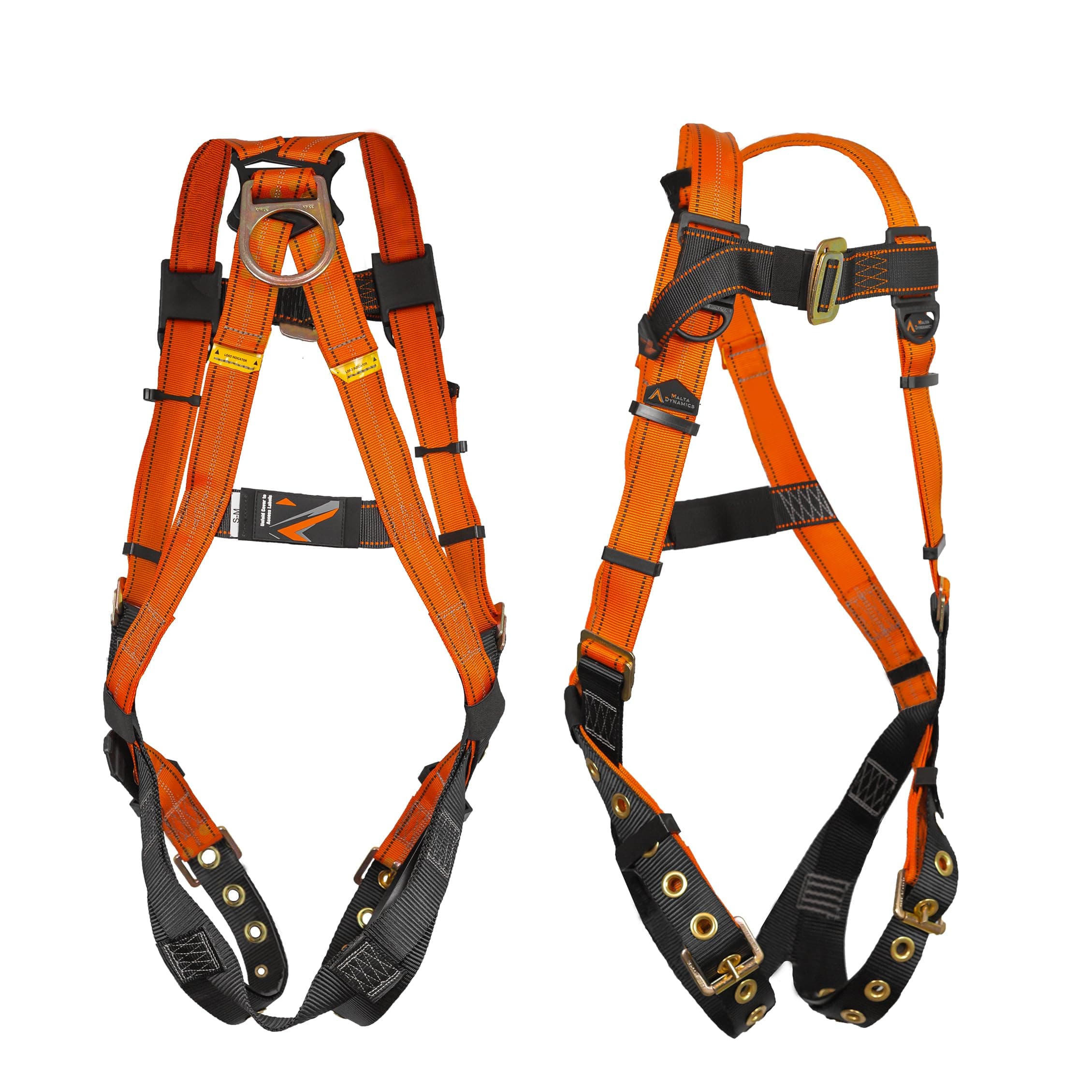 Warthog Safety Harness for Construction – Fall Protection Harness with Back D-Ring, Fall Indicators, & Chest and Leg Buckles, OSHA & ANSI Compliant (L-XL)