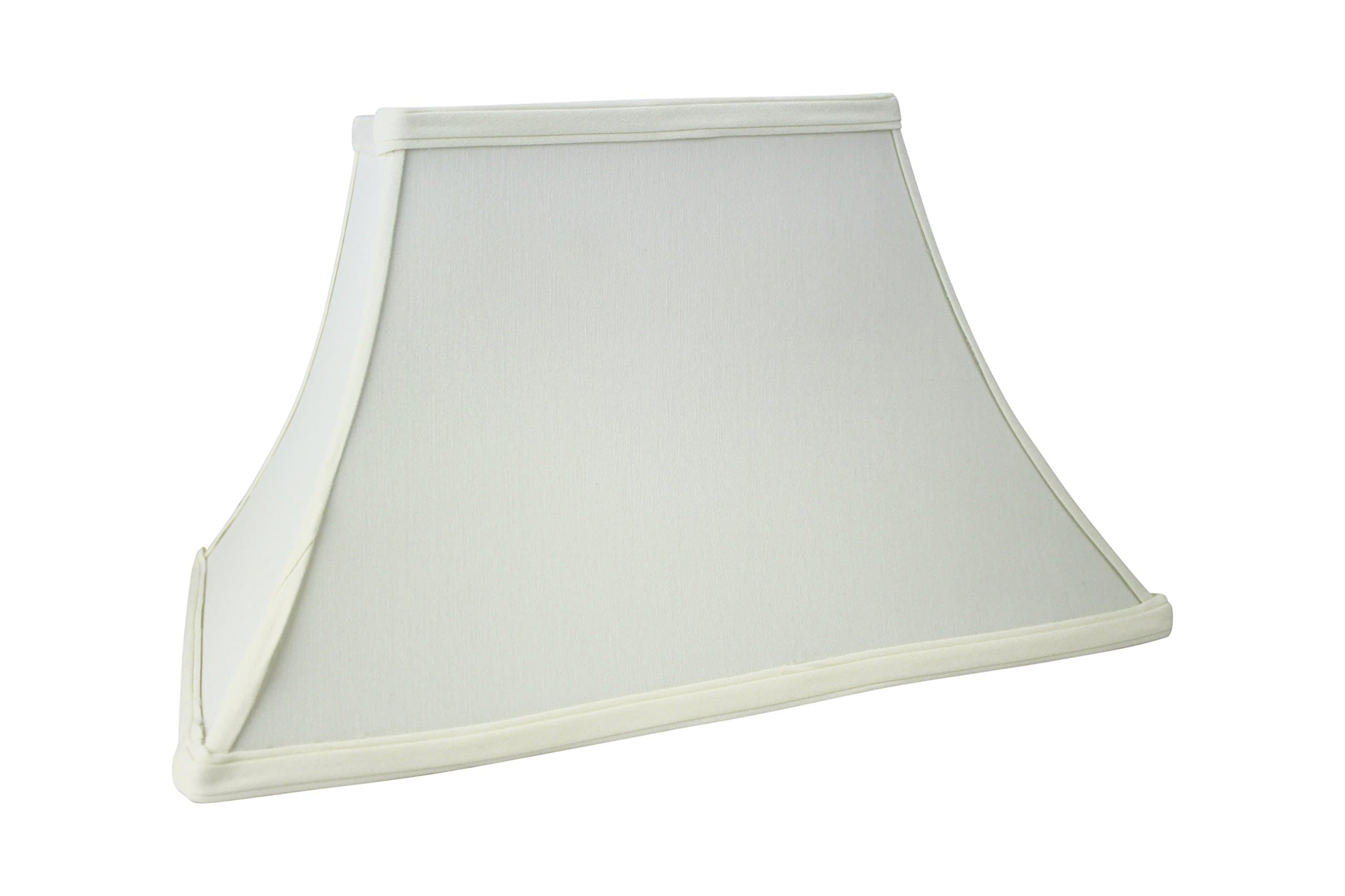 Rectangular Hard Back Bell Lamp Shade| Off White Eggshell color, 14 Inch by UpgradeLAMPS