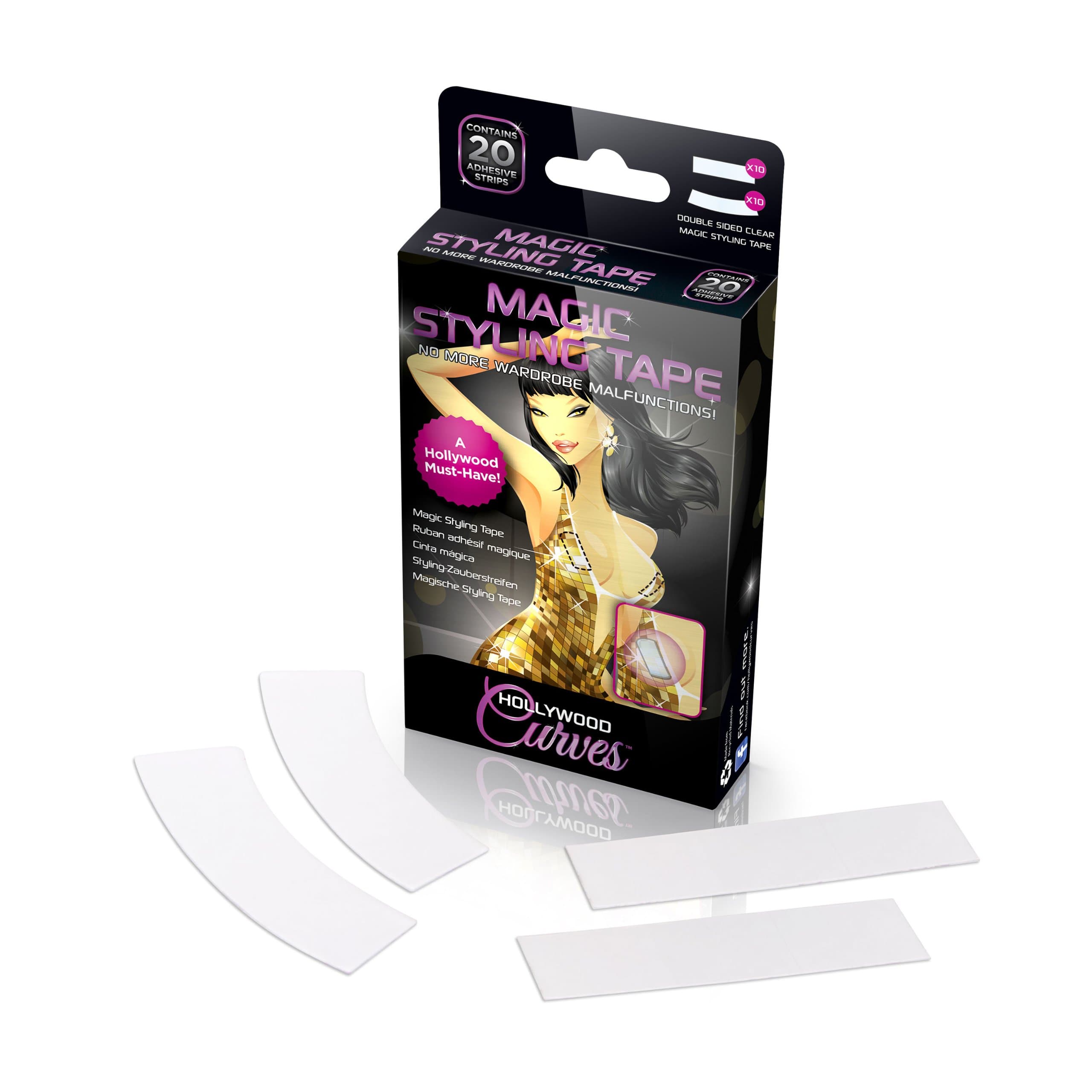 Magic Styling Tape - 20 Strips Clear / One Size Fits Most