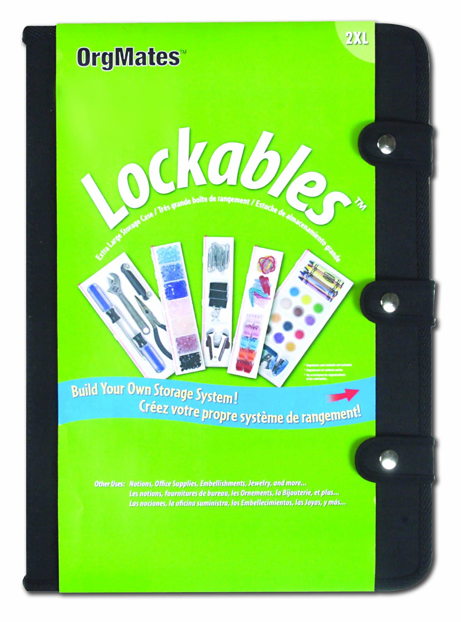 OrgMates XL Double Side Lock Empty Storage Case