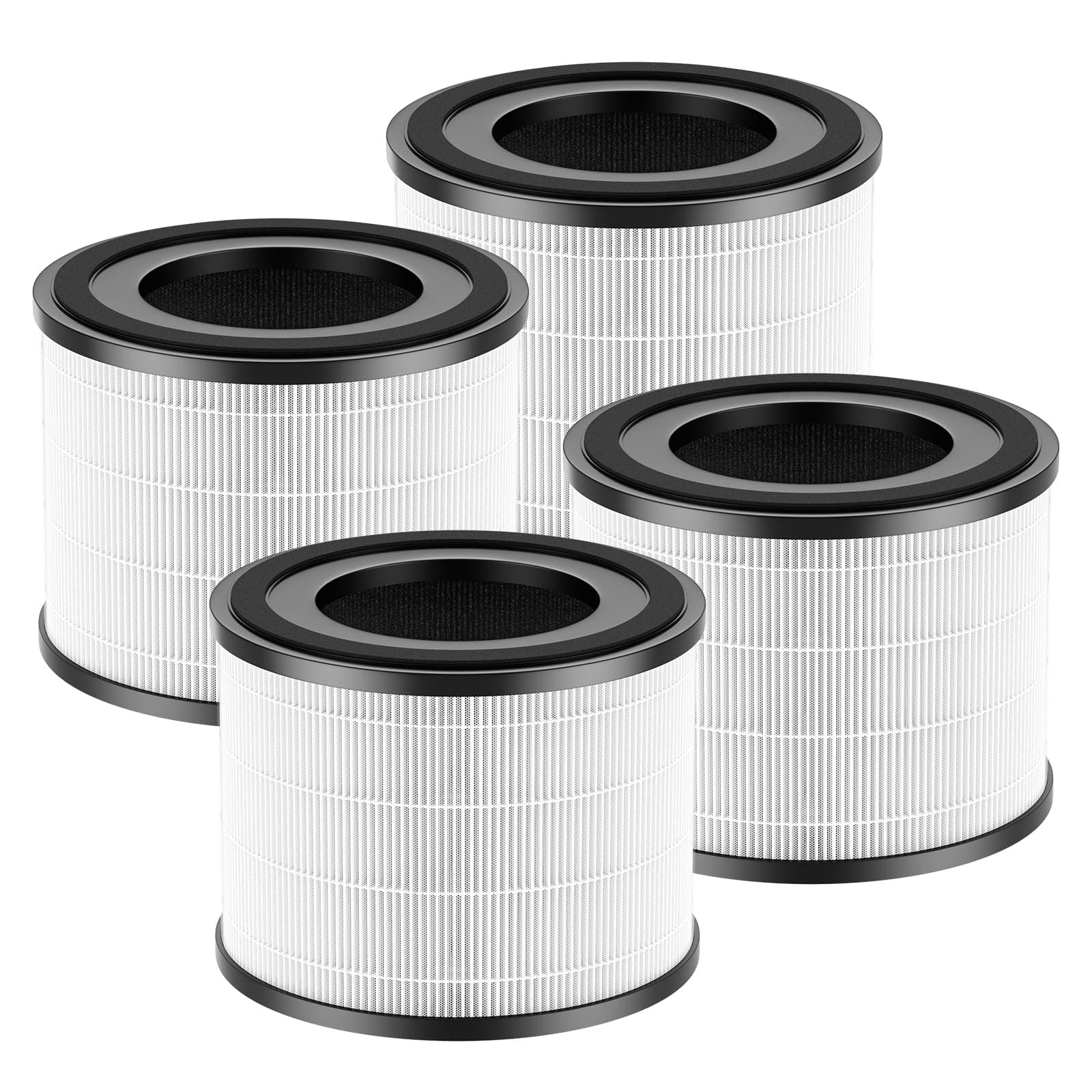 4 Pack AP-S0610L Replacement Filter Compatible with MOOKA AP-S0610L Air Purifier, H13 True HEPA Filter, 3-Stage Filtration System