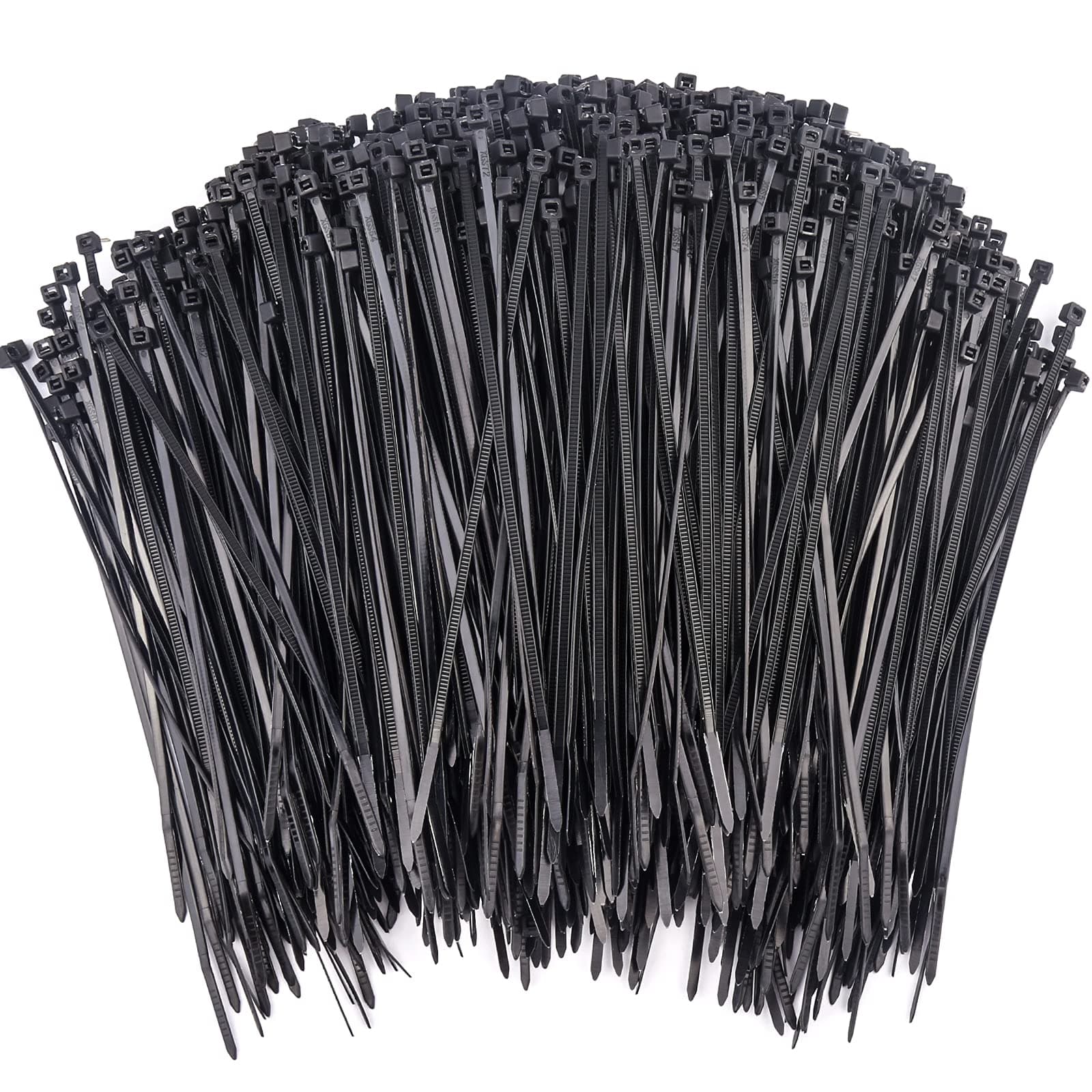 Rienar 1000 Pcs Cable Ties, 6 Inch Self-Locking Nylon Zip Ties, Premium Plastic Heavy Duty Wire Ties (Black)