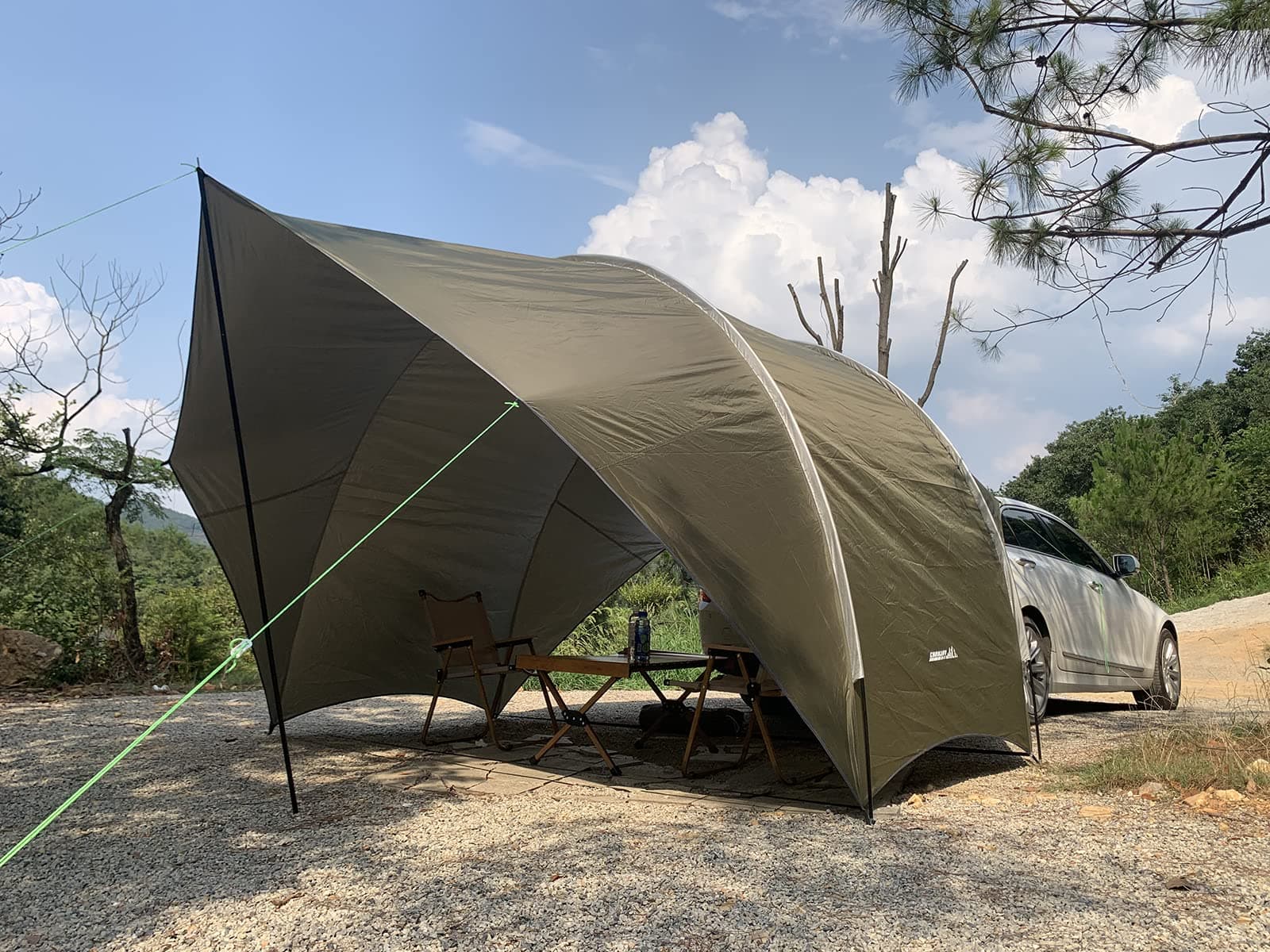 Multiple Function Vehicle Awning Car SUV Tents for Camping Waterproof and Tailgating Shelter Eggshell Shape