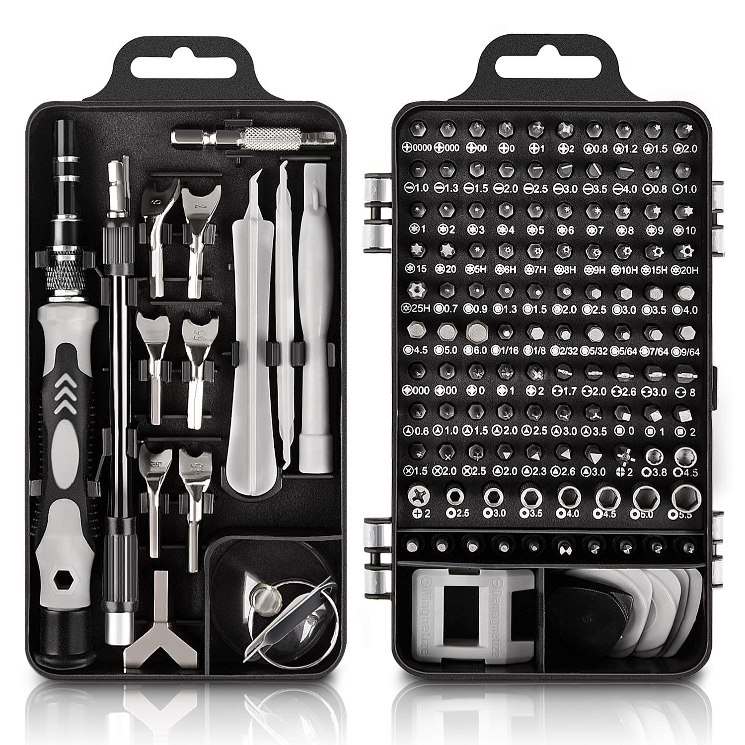 Kuptone 135 in 1 Precision Screwdriver Set - Screwdriver Bit Sets Mini Screwdriver Set DIY Repair Tools Kit for iPhone Laptop PC Watch Glasses, Small Screwdriver Sets with Case (S2 Tool Steel)