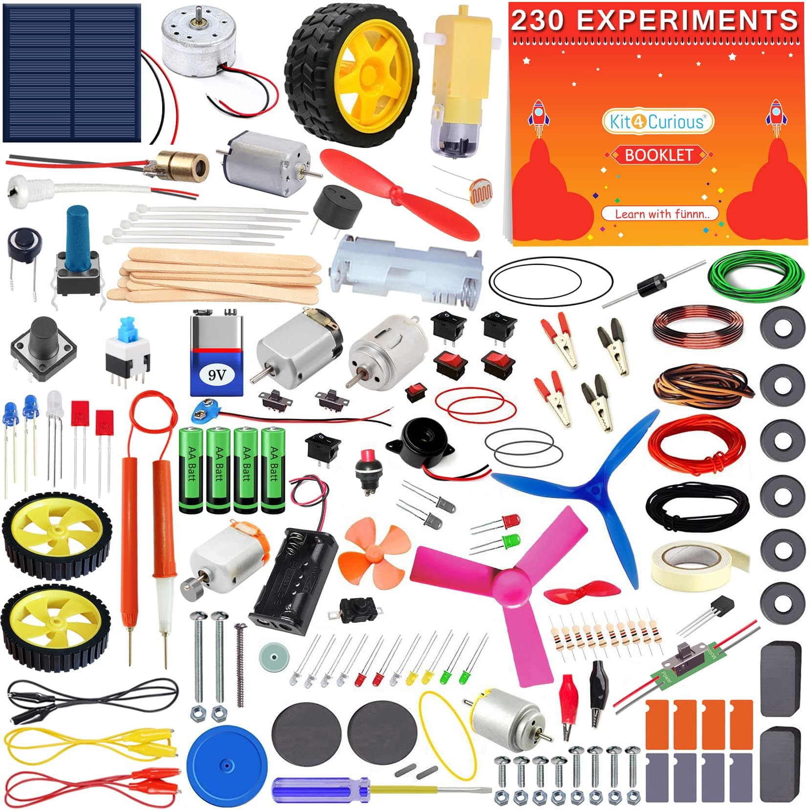 Kit4Curious 230 Diy Projects Science & Fun Innovation Stem Activity Kit With Booklet And Tutorial