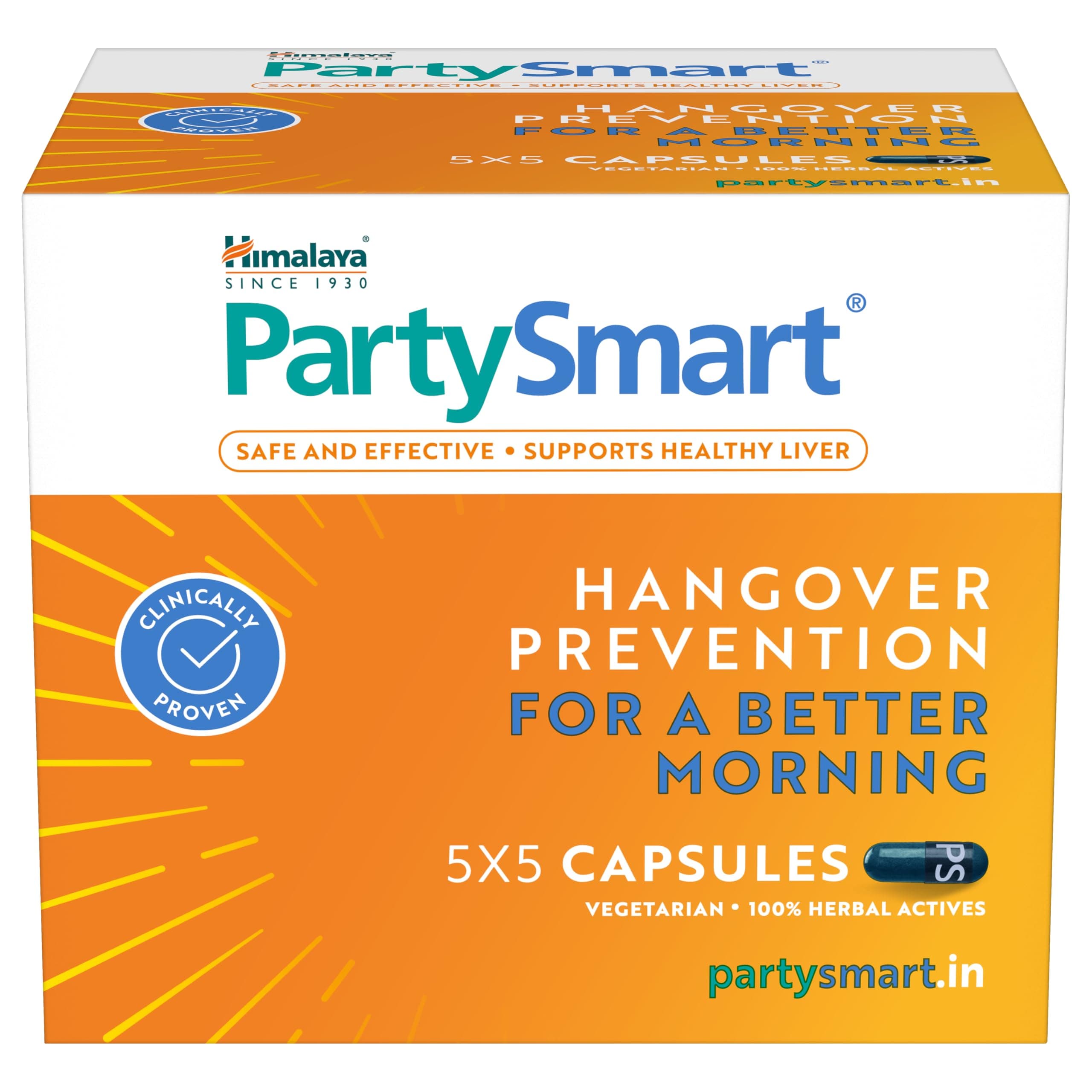 Himalaya Party Smart Capsules - 25 Capsules, White