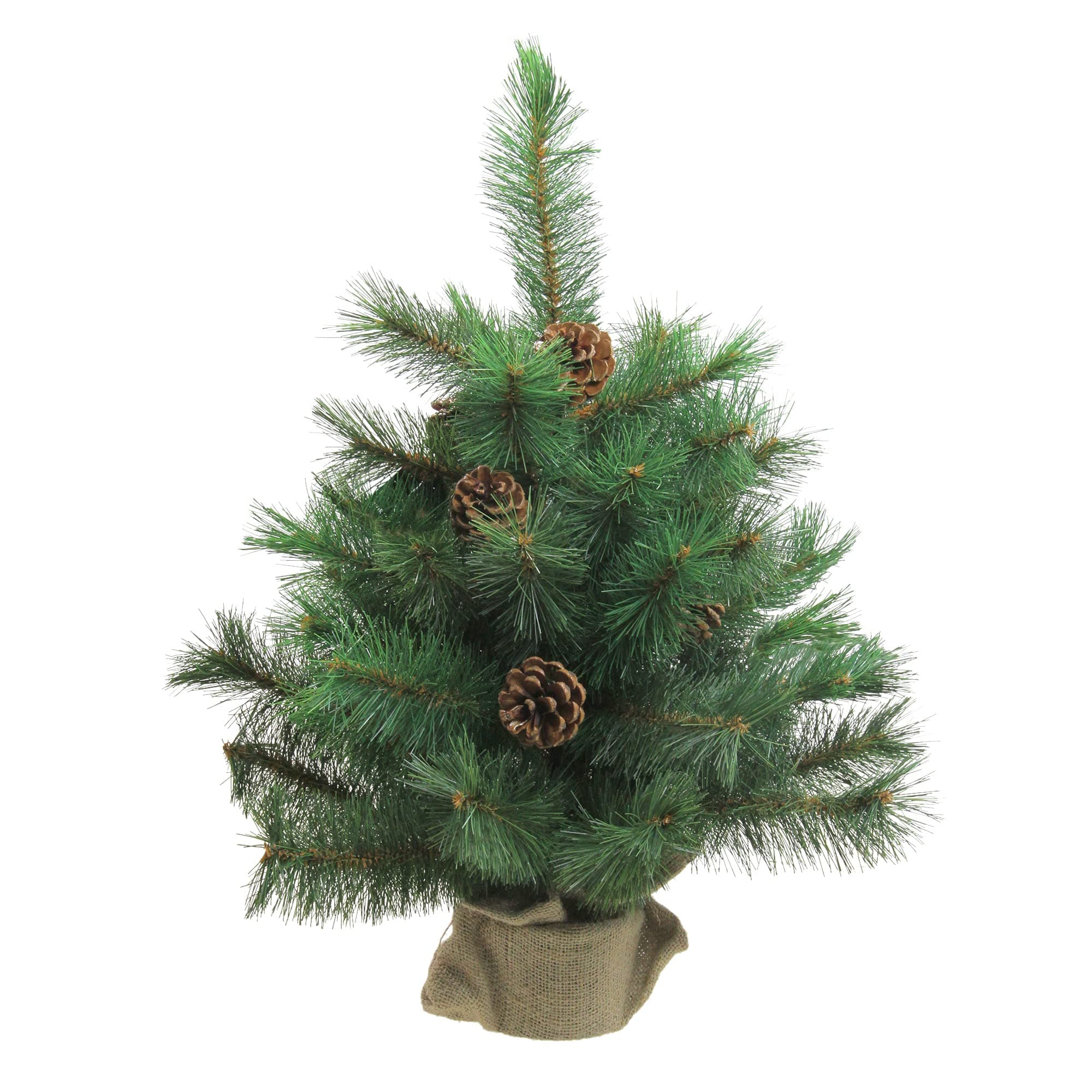 Medium Royal Oregon Pine Artificial Christmas Tree in Burlap Base - 18" - Unlit