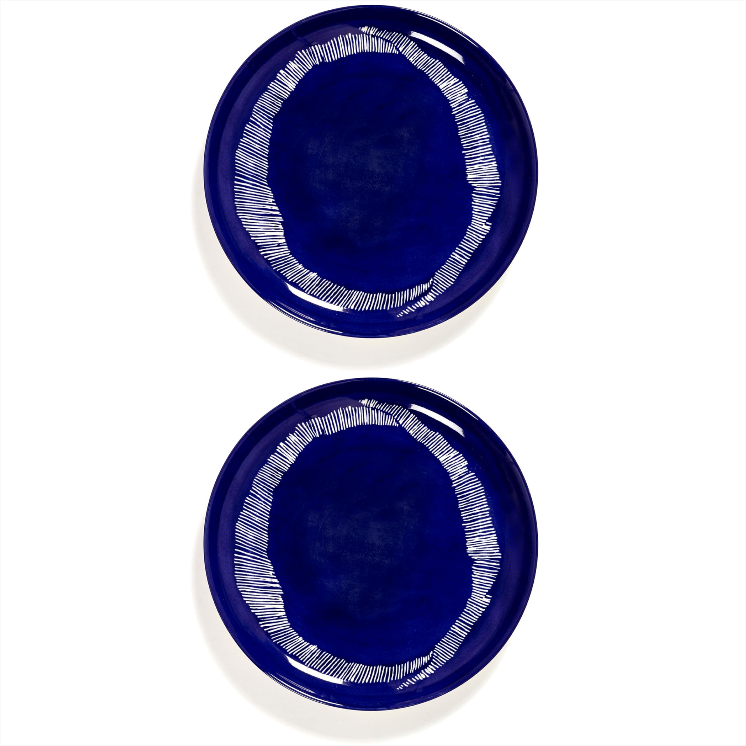 Starter plate dark blue - white stripes Feast