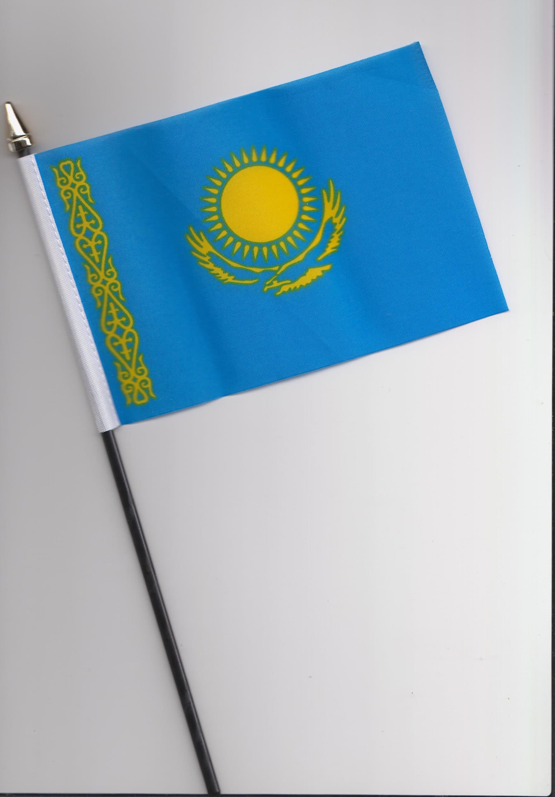 Kazakhstan Hand Flag 25cm