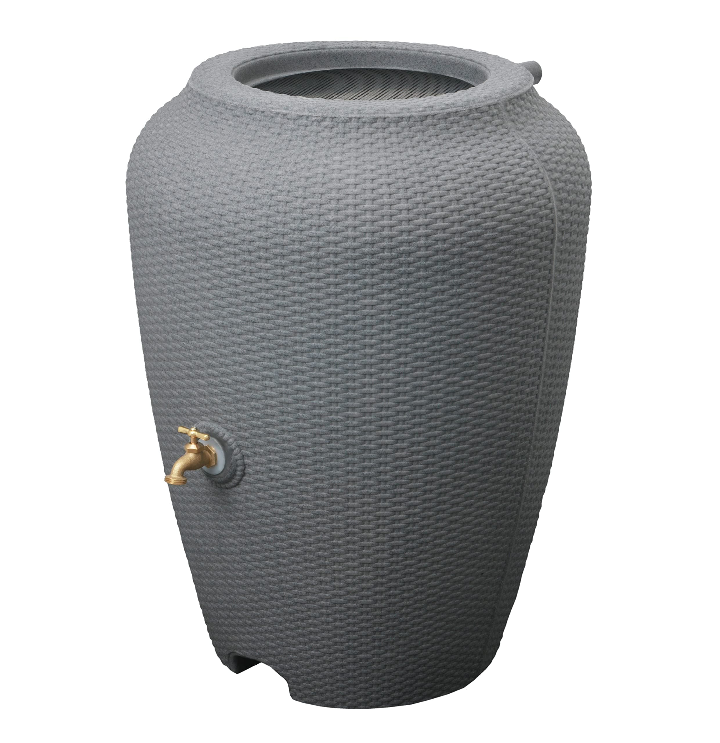 Algreen Wicker rain barrel, Taupestone Rattan