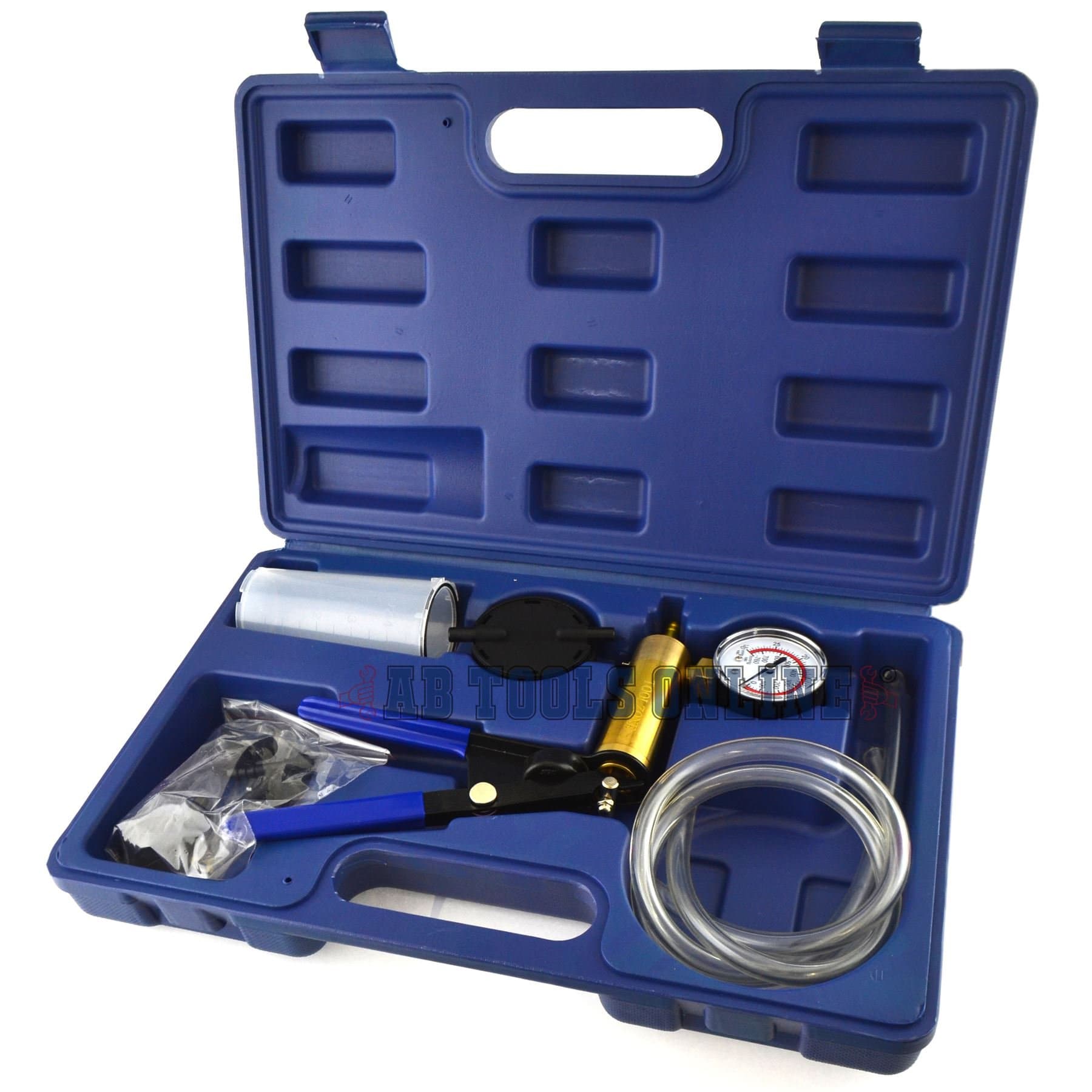 AB ToolsToolzone 16pc Hand Held Vacuum Pump Brake Line Bleed Car Bike Bleeder Suction TE873