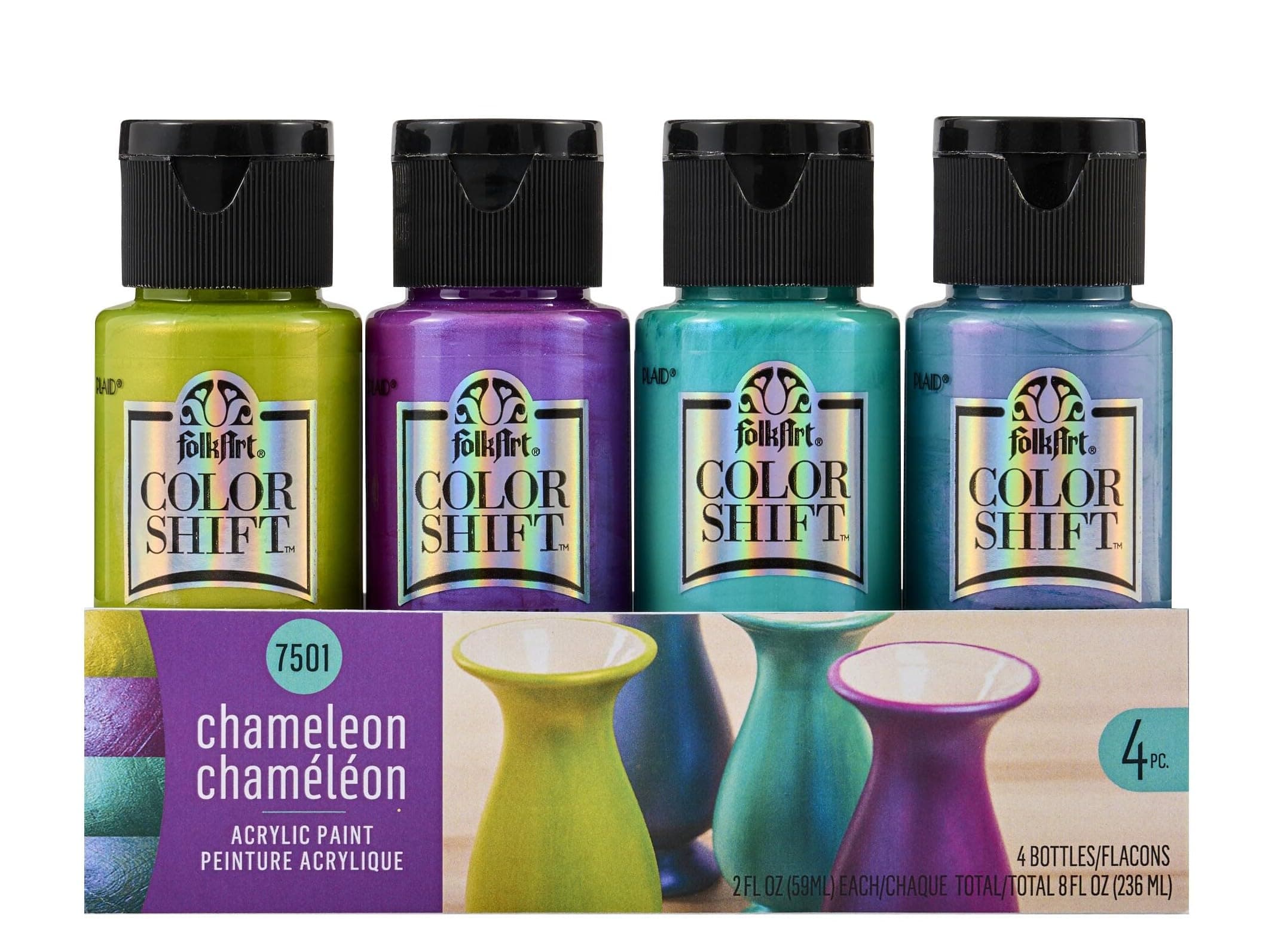 Color, 10 Bottle Multi-Surface Acrylic Paint Set, 2oz, Basics