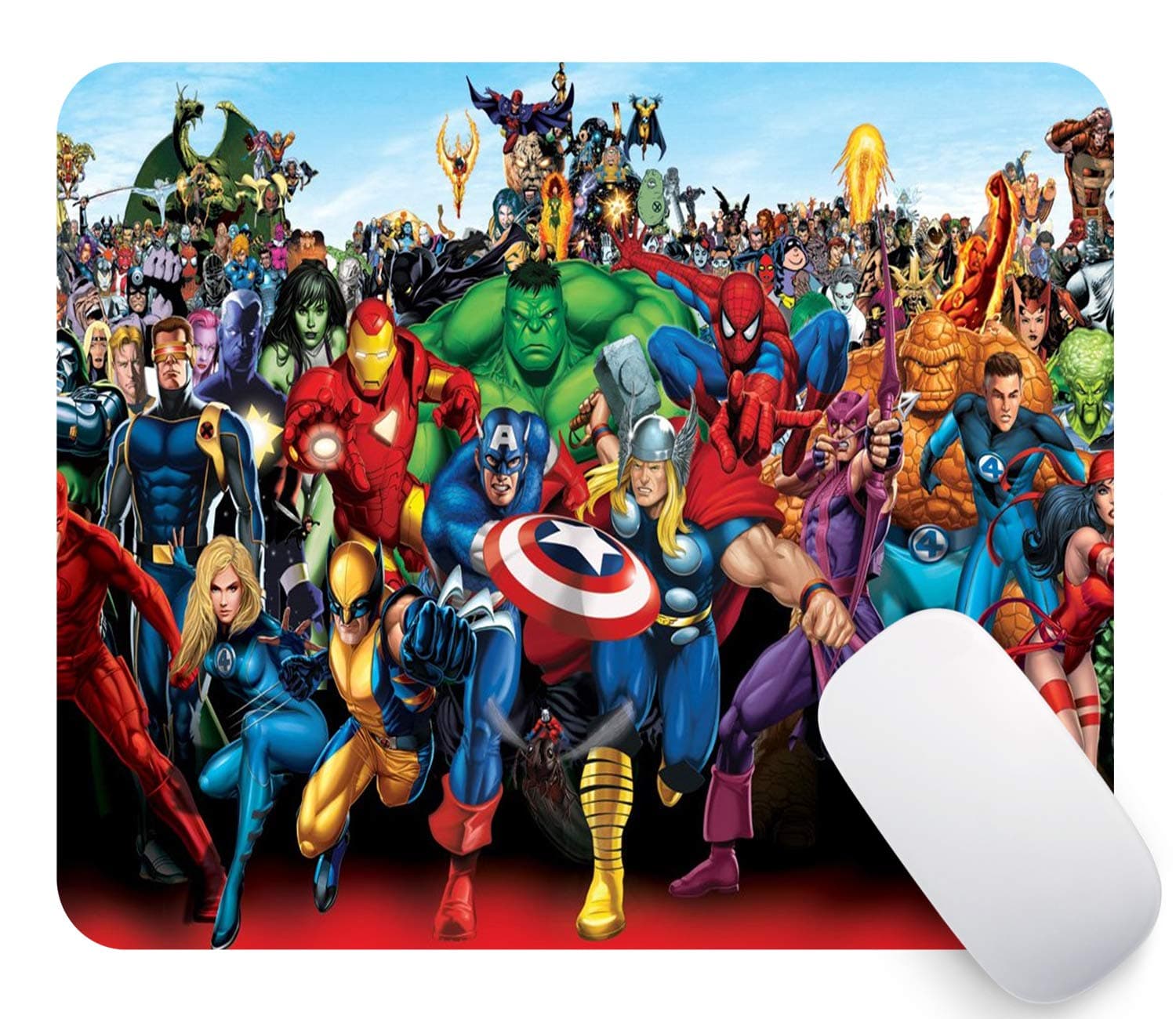 Marvel Heroes Mouse Pad Office Mouse Pad Gaming Mouse Pad Mat Mouse Pad Mousepad Non-Slip Rubber Funny Cute