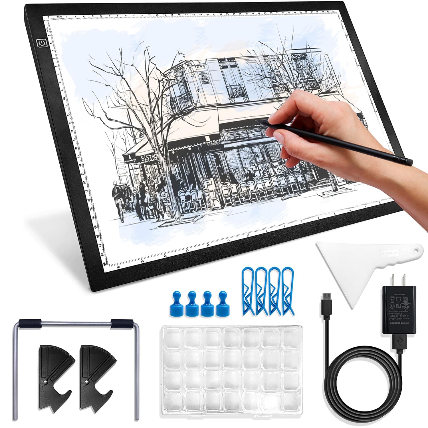 A3 Magnet LED Light pad for tracing, LED Copy Board for Diamond Painting, LED tracing Light Box with Magnet (Came with Painting Tool Set).