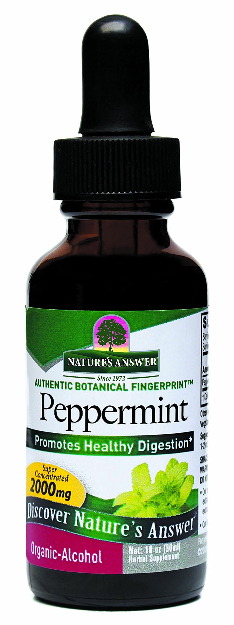 Nature's Answer Peppermint Leaf with Organic Alcohol, 1-Fluid Ounce