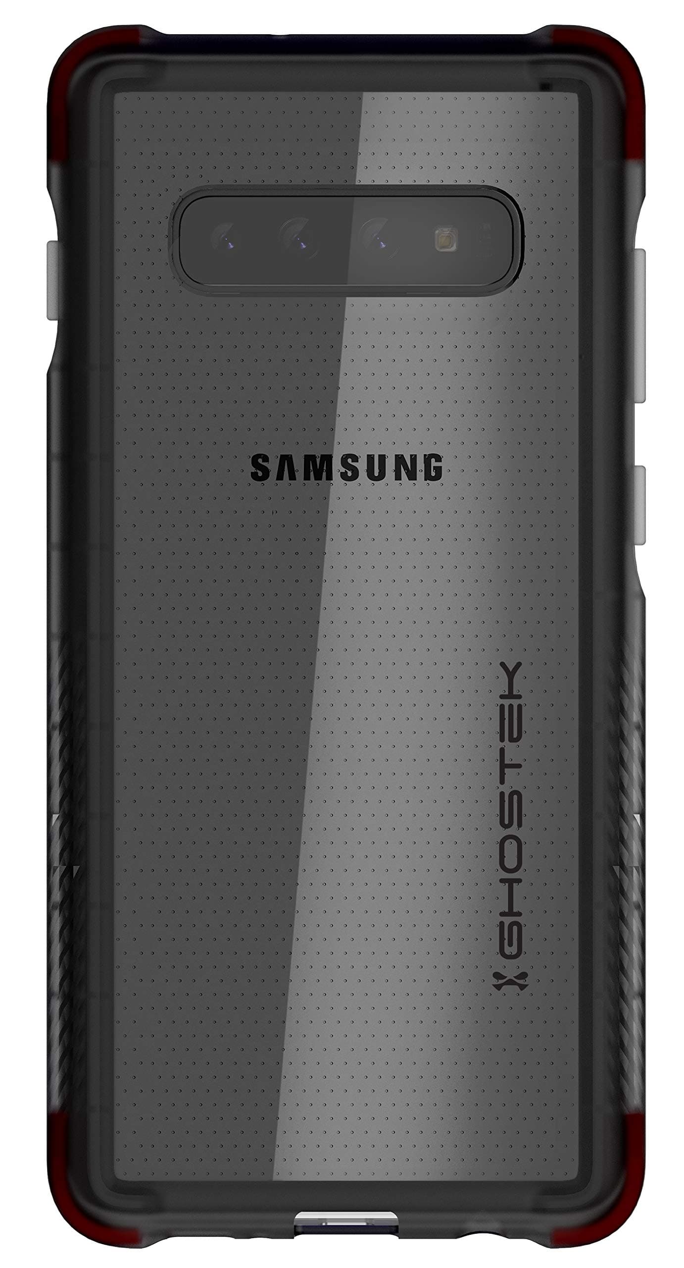 Ghostek Covert Clear Galaxy S10 Plus Case with Super Slim Thin Design and Hand Grip Shockproof Heavy Duty Protection and Wireless Charging Compatible for 2019 Galaxy S10 Plus (6.4 Inch) - (Smoke)