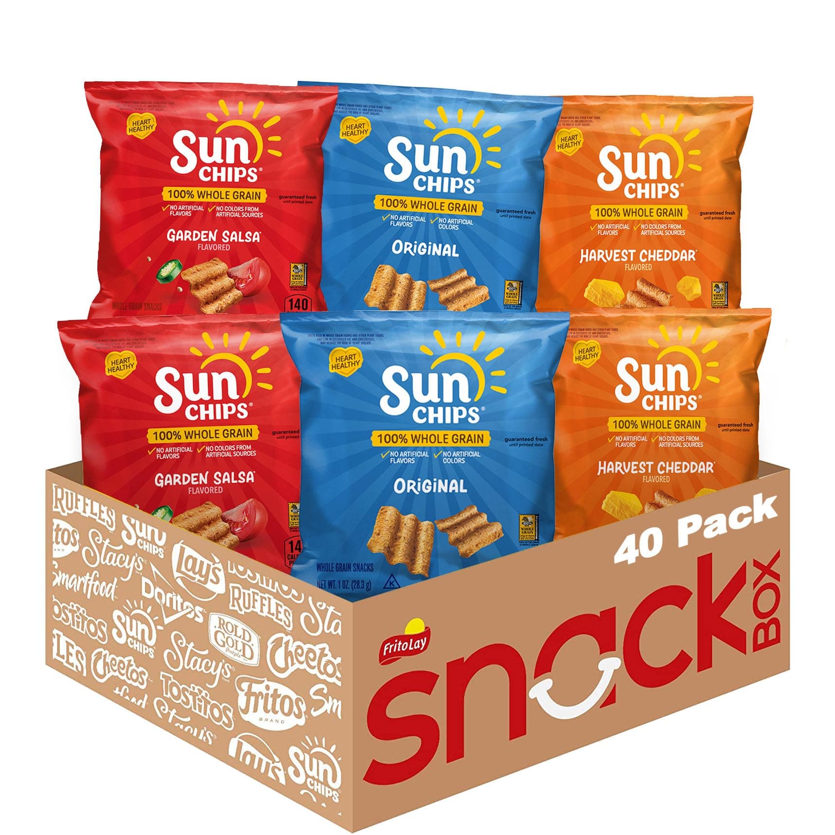 Sunchips Multigrain Chips Variety Pack, 40 Count